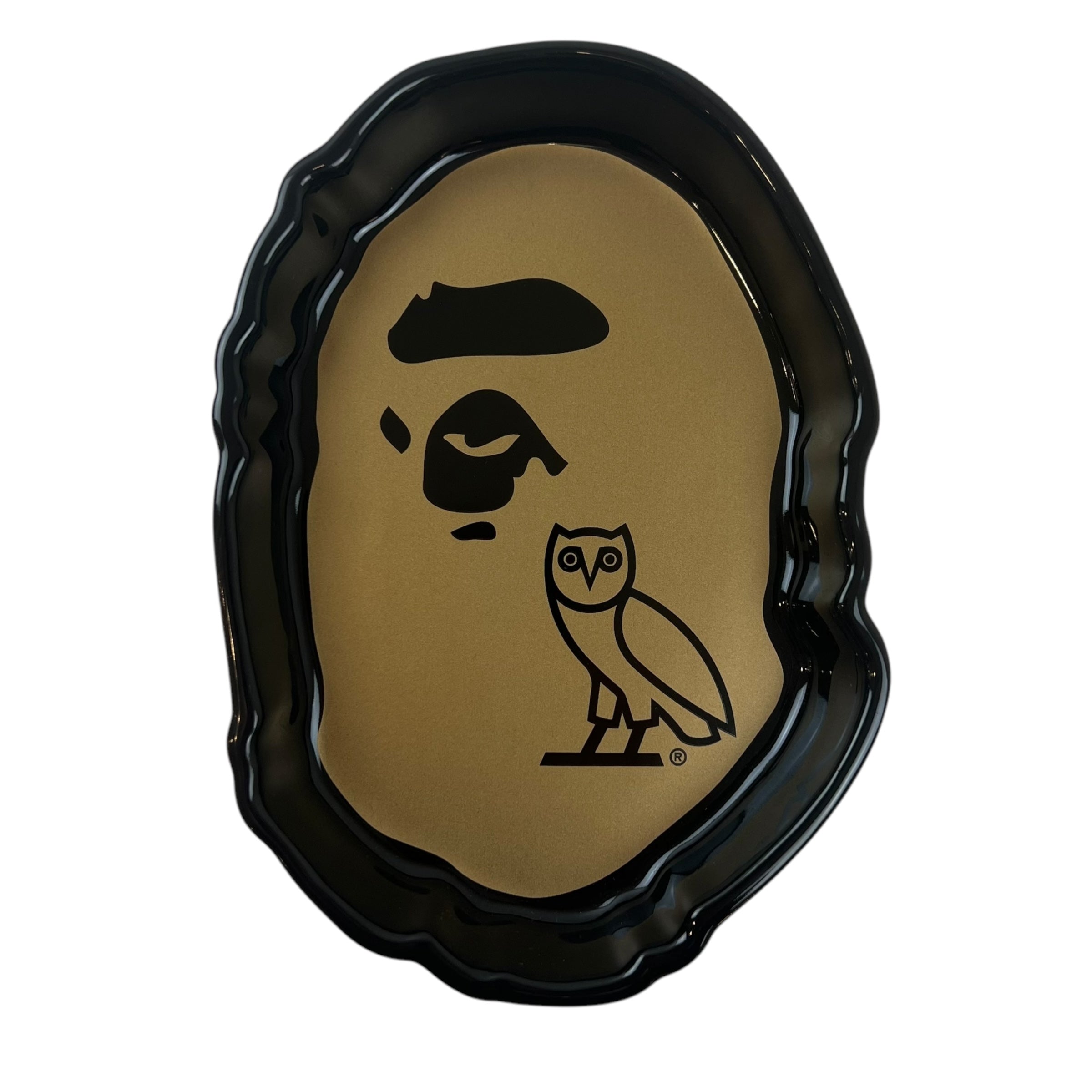 BAPE x OVO Ape Head Cigar Ashtray Black Gold