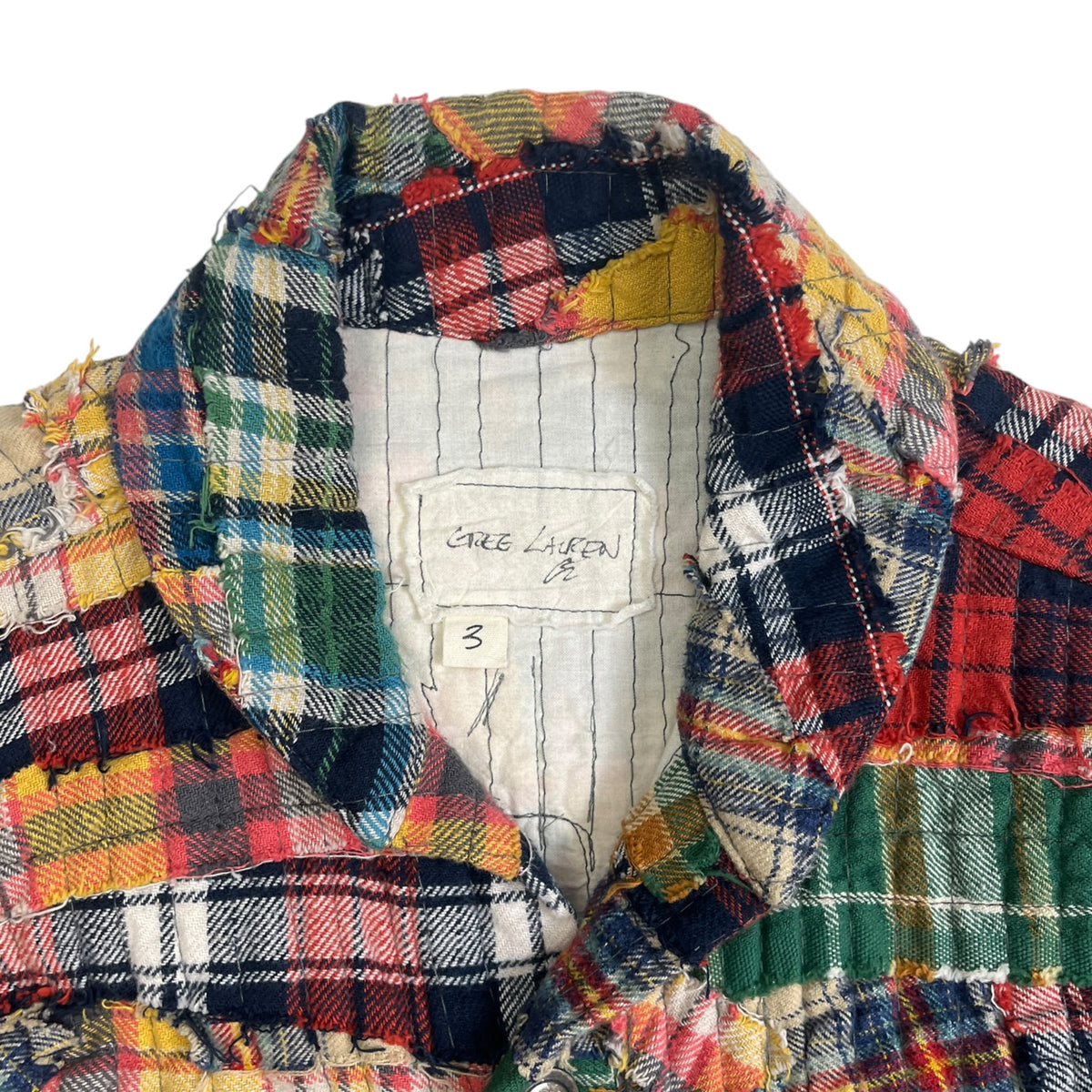 Greg Lauren Multi-Color Plaid Studio Shirt Jacket