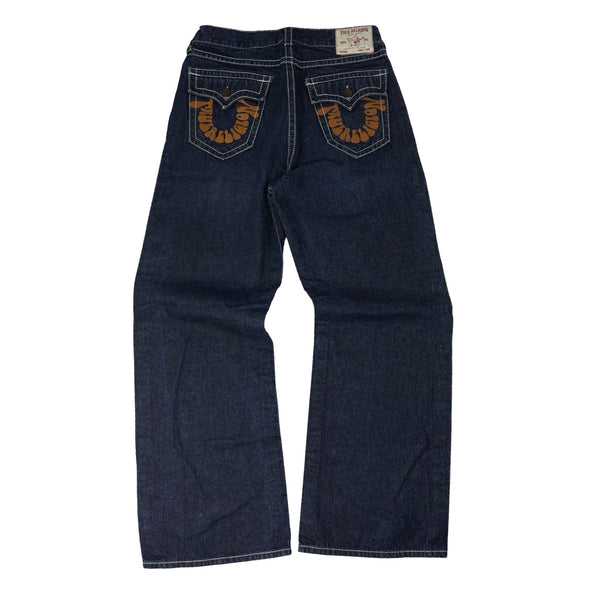 True Religion Vinny Ultra Baggy Denim Embroidered Bottoms