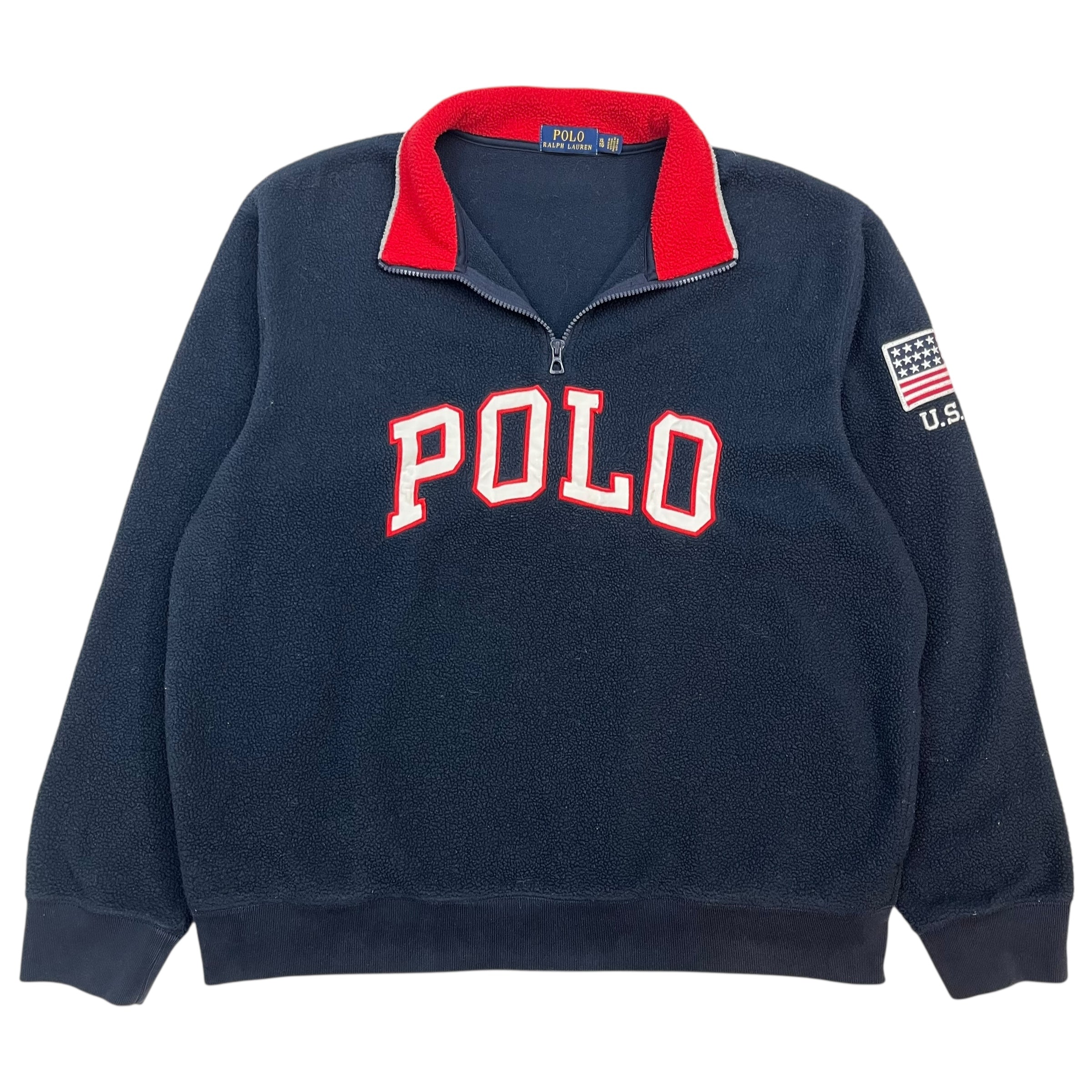 Vintage Polo Ralph Lauren Quarter Zip Navy Blue