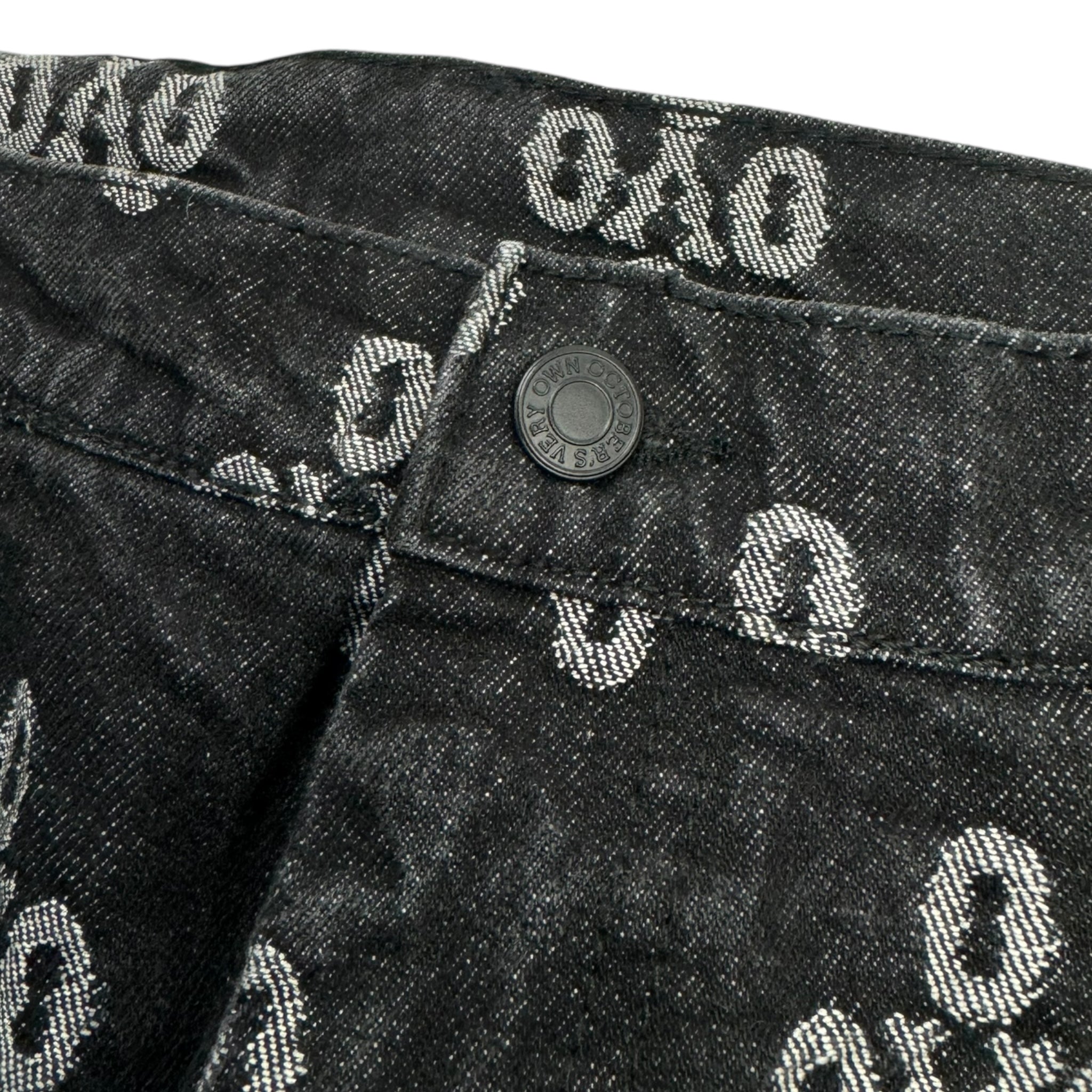 OVO Monogram Relaxed Fit Denim Washed Black