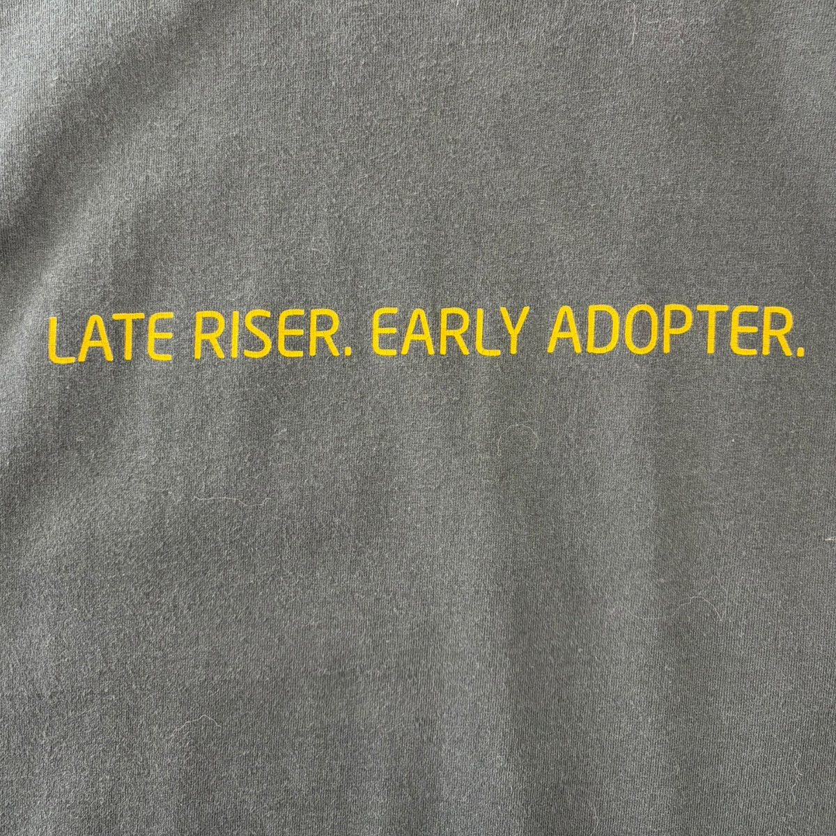 Vintage 2010 Intel “Late Riser Early Adopter” Promo T-Shirt Black