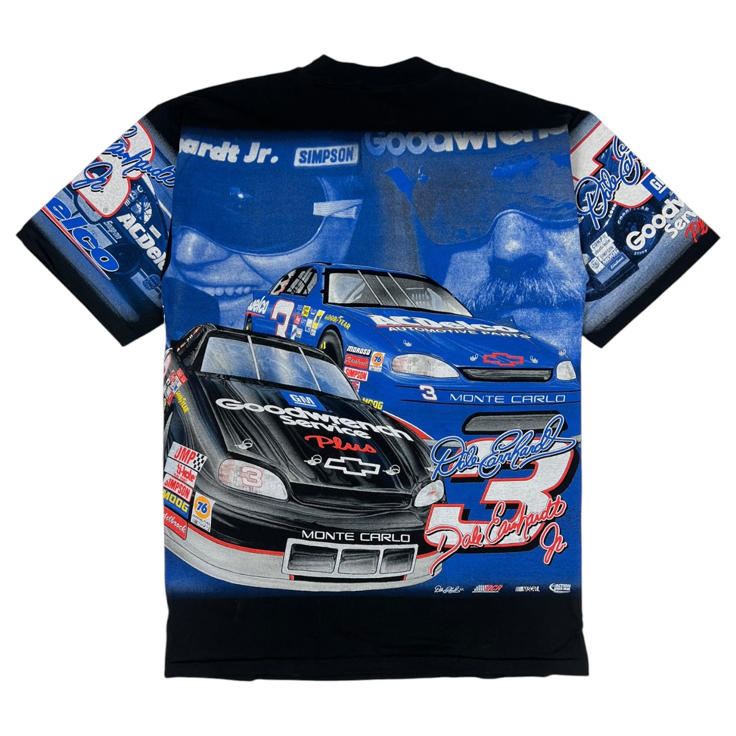 Vintage 1990’s Nascar “Two Faces of the 3” All over Print T-Shirt