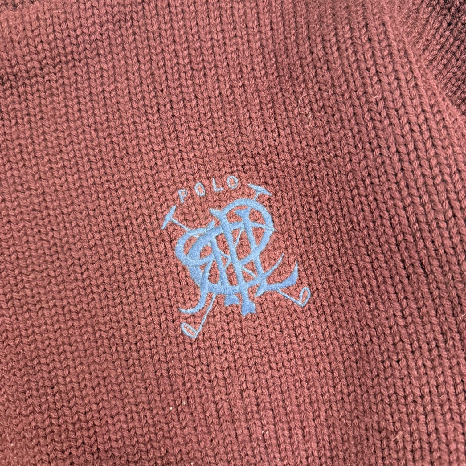 Vintage Polo Ralph Lauren Wool Knit Sweater Maroon