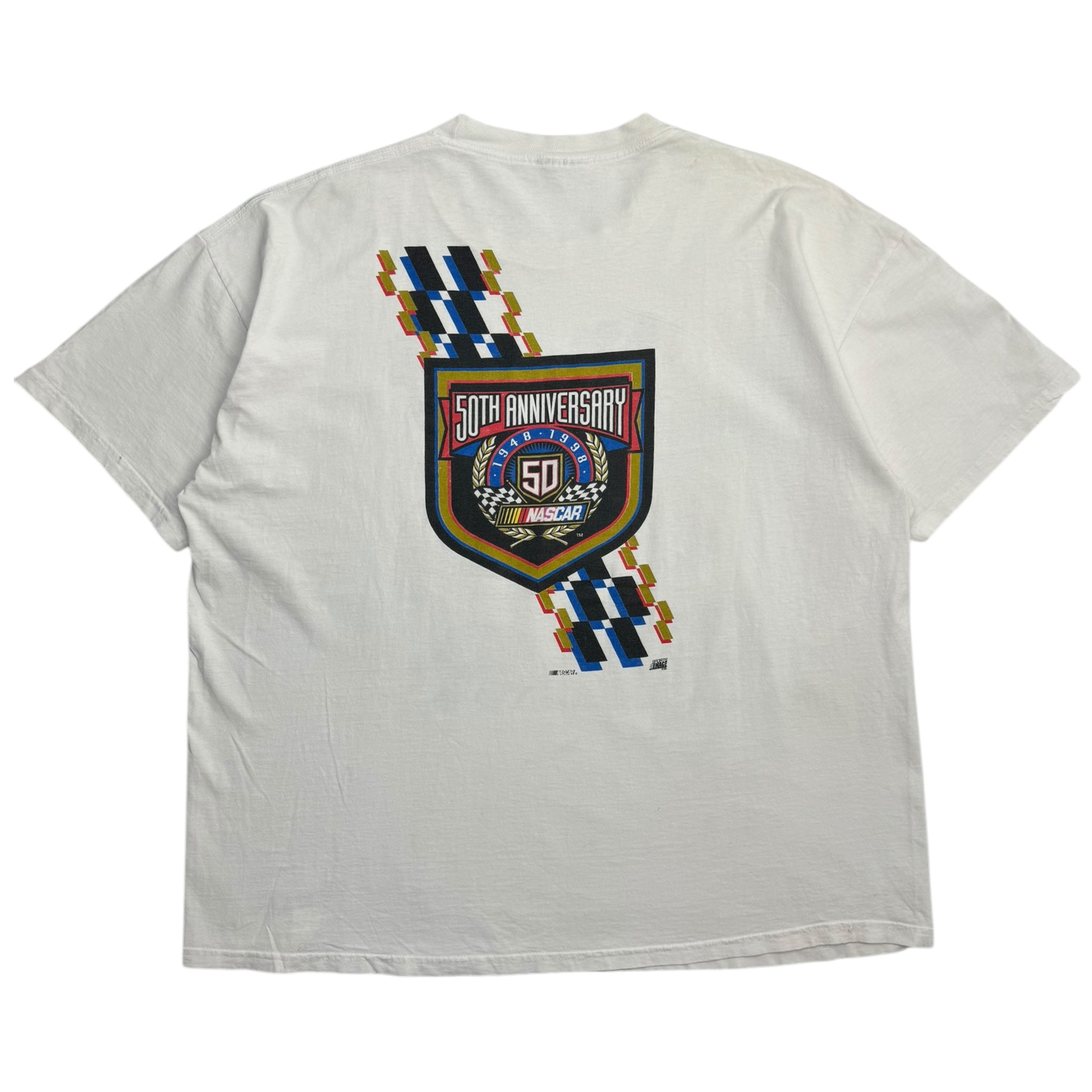 1998 Nascar 50th Anniversary Tee White