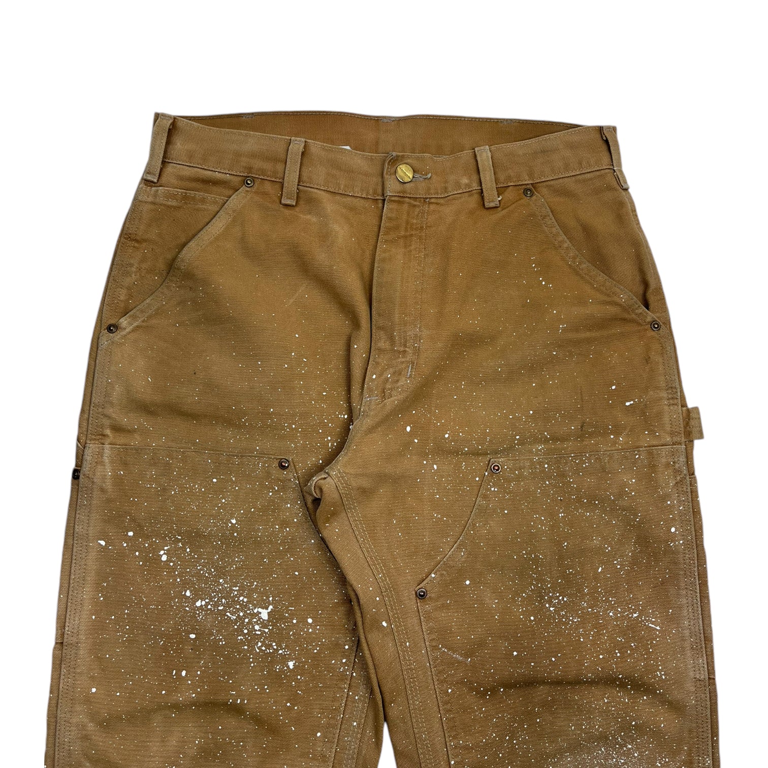 Carhartt Double Knees Paint Splatter Brown