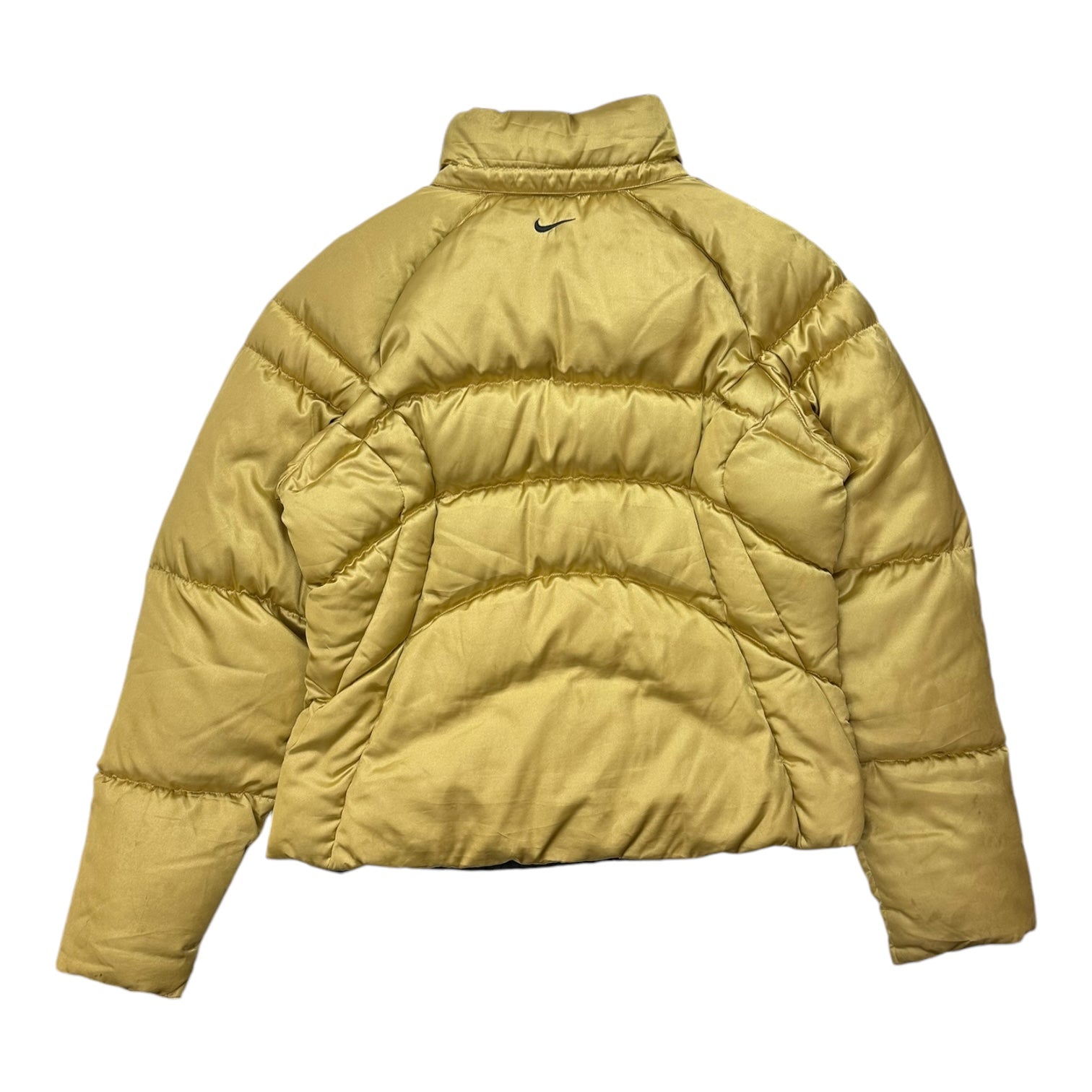 Vintage Women's Nike Puffer Jacket Yellow