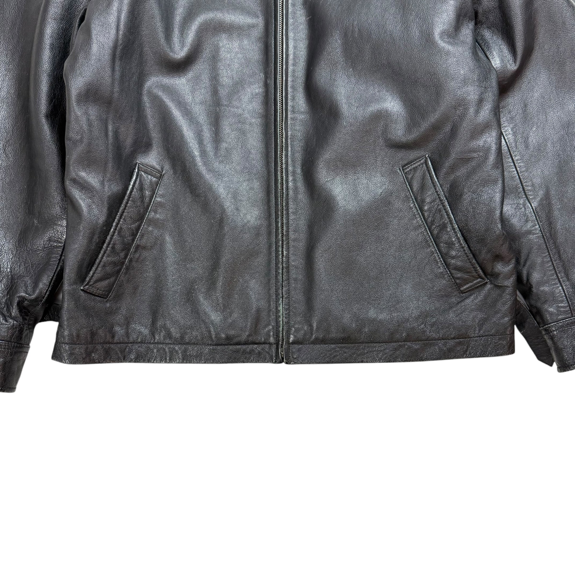 Vintage GAP Leather Jacket Black