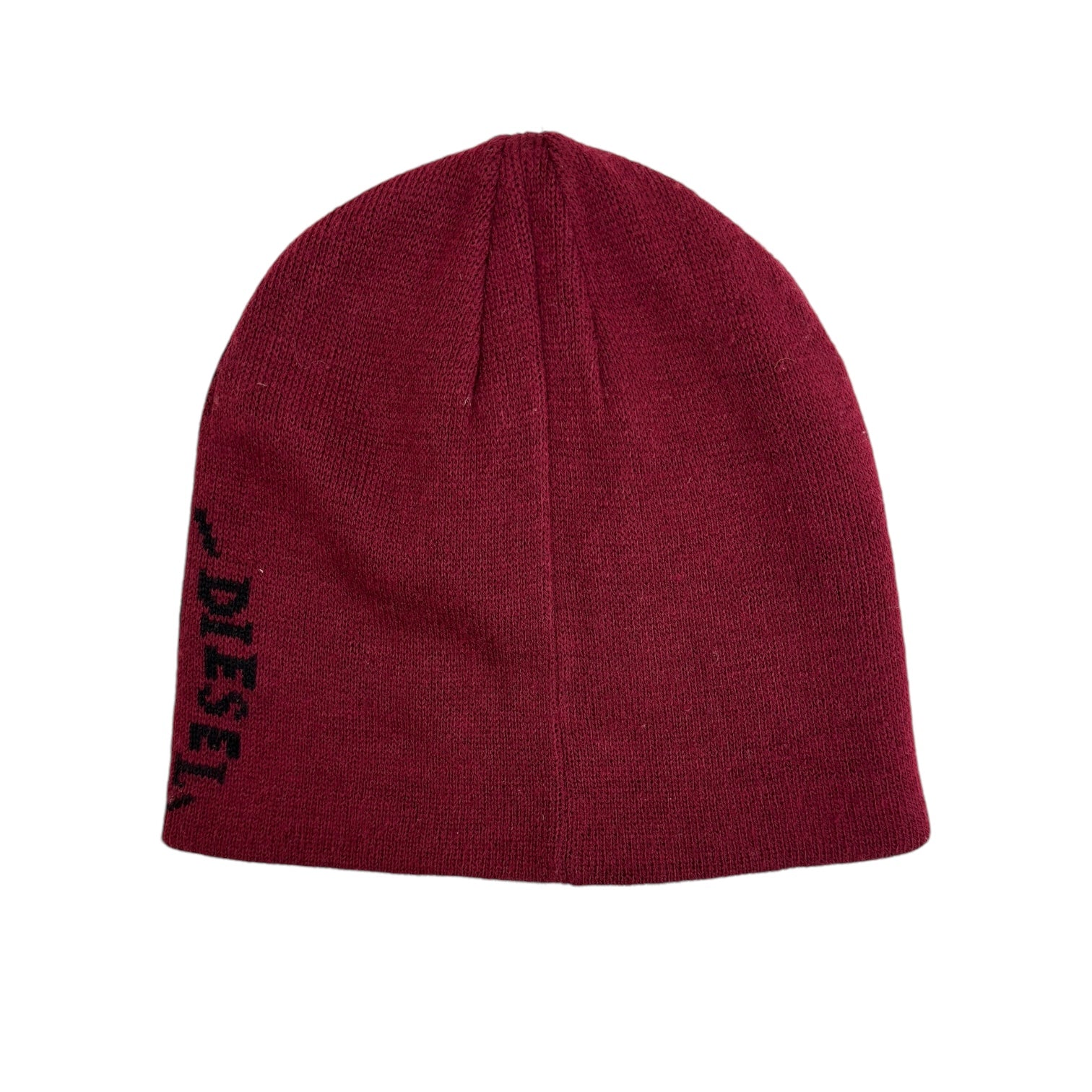 Vintage Y2K Diesel Mohawk Reversible Skull Cap Beanie Burgundy