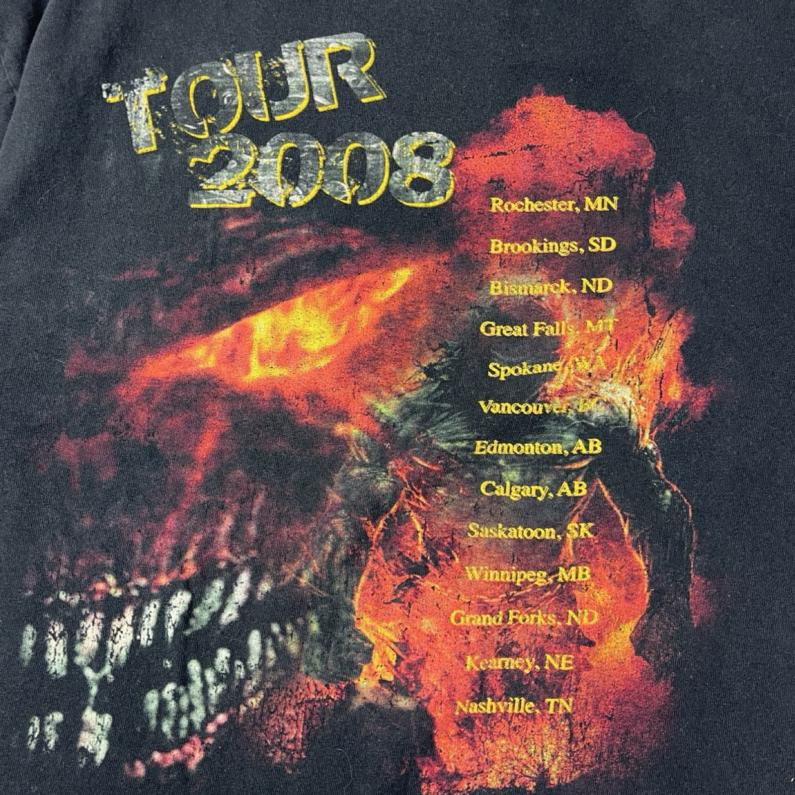2008 Disturbed Metal Band Tour T-Shirt