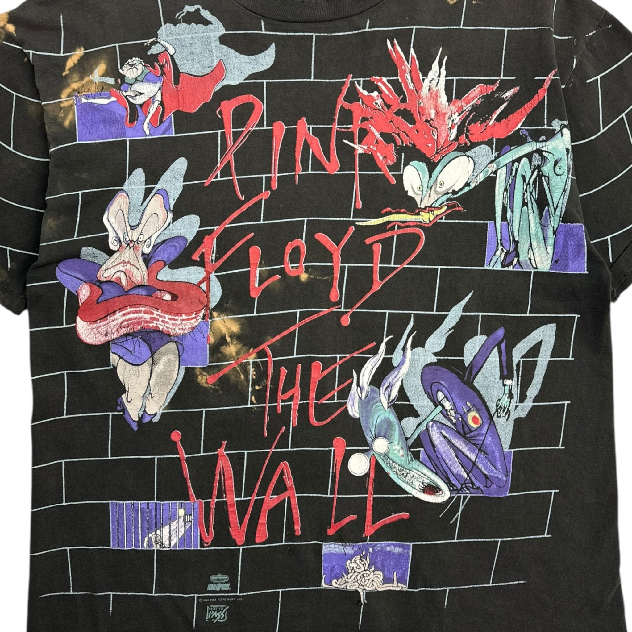 1982 Pink Floyd The Wall All Over Print T-Shirt