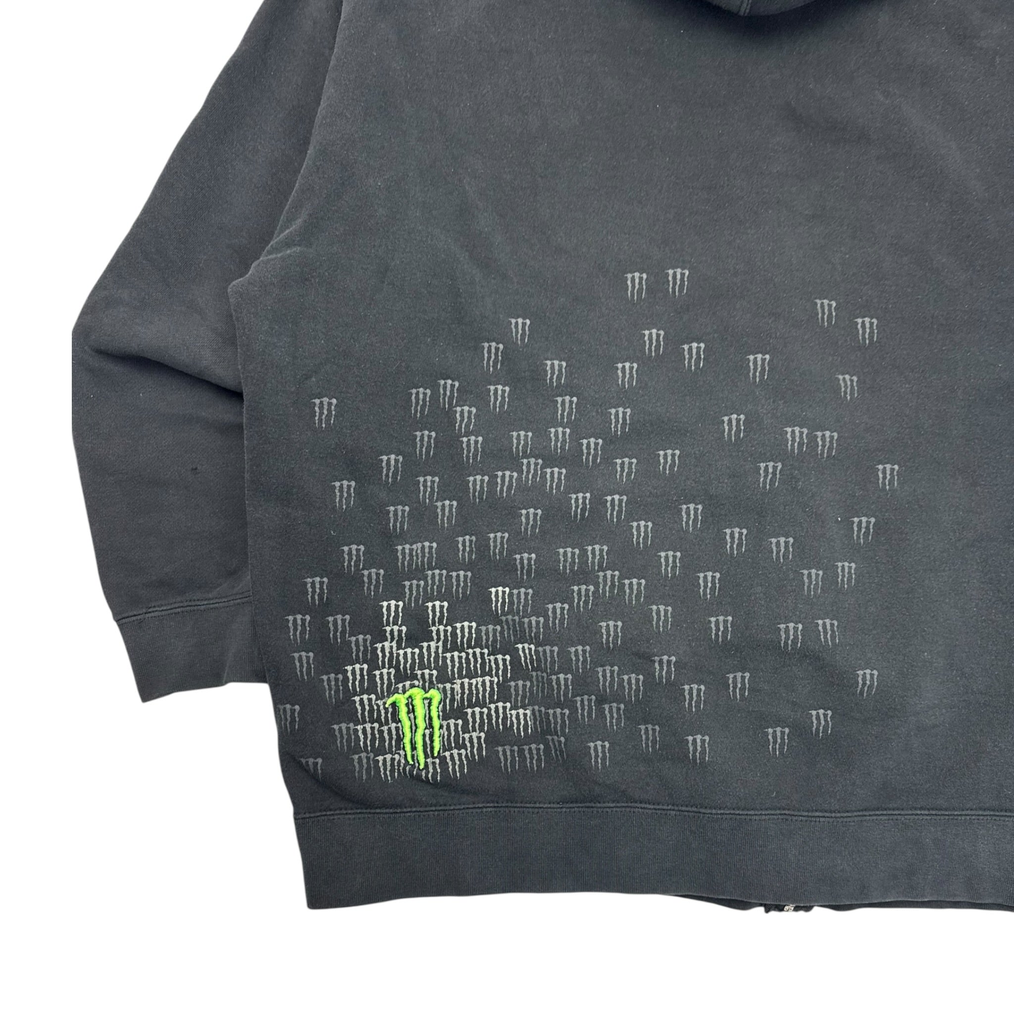 Vintage Y2K Monster Energy Embroidered Zip Up Hoodie