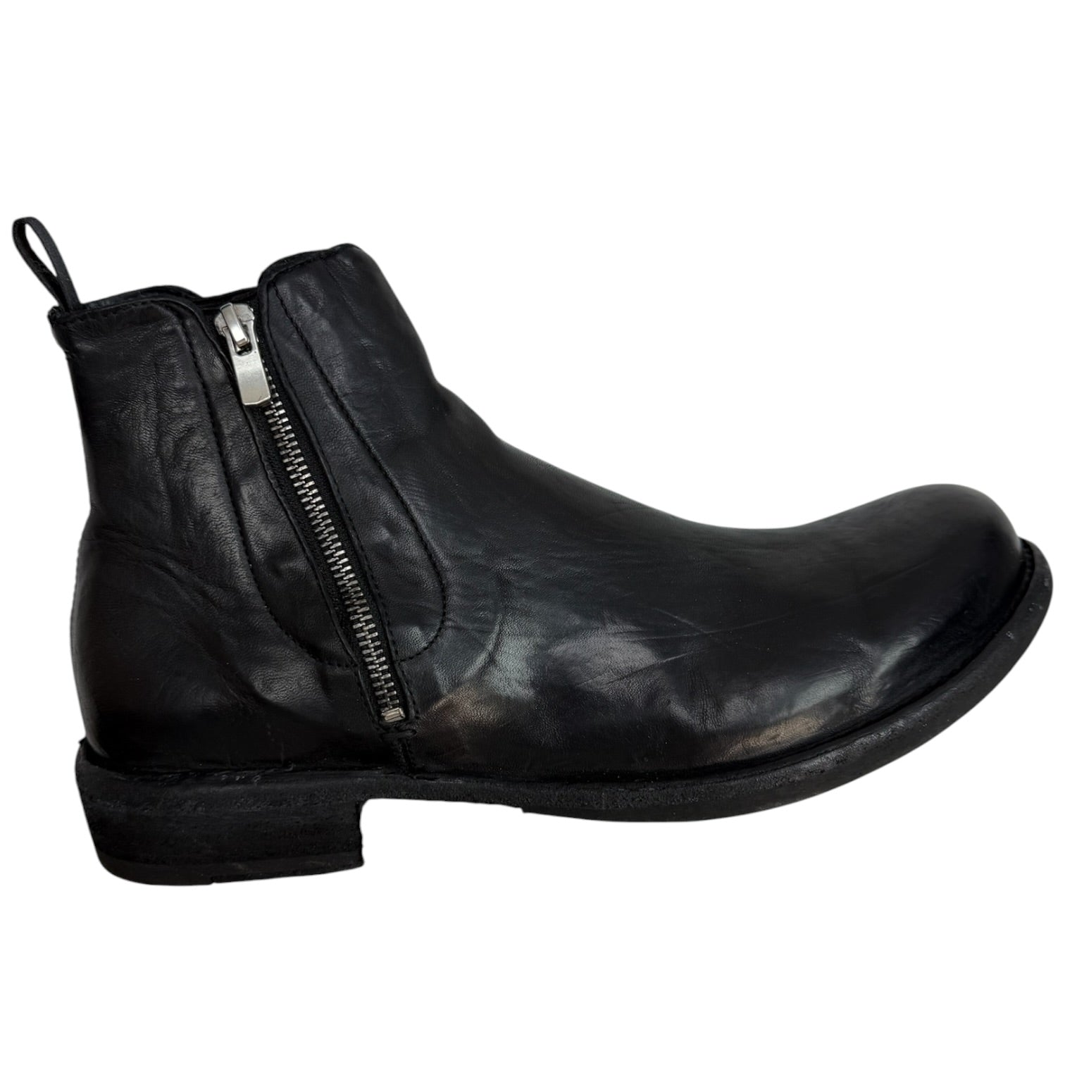 Officine Creative Double Zip Leather Boots (Used)