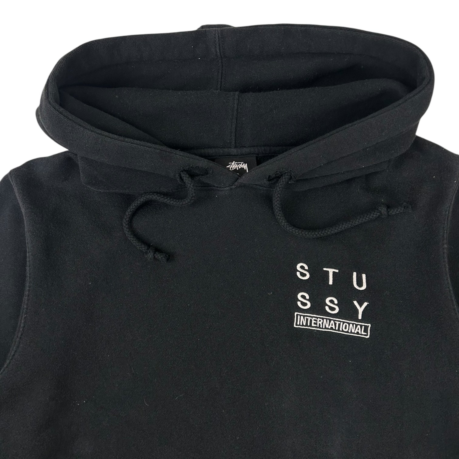 Stussy International Embroidered Hoodie Black