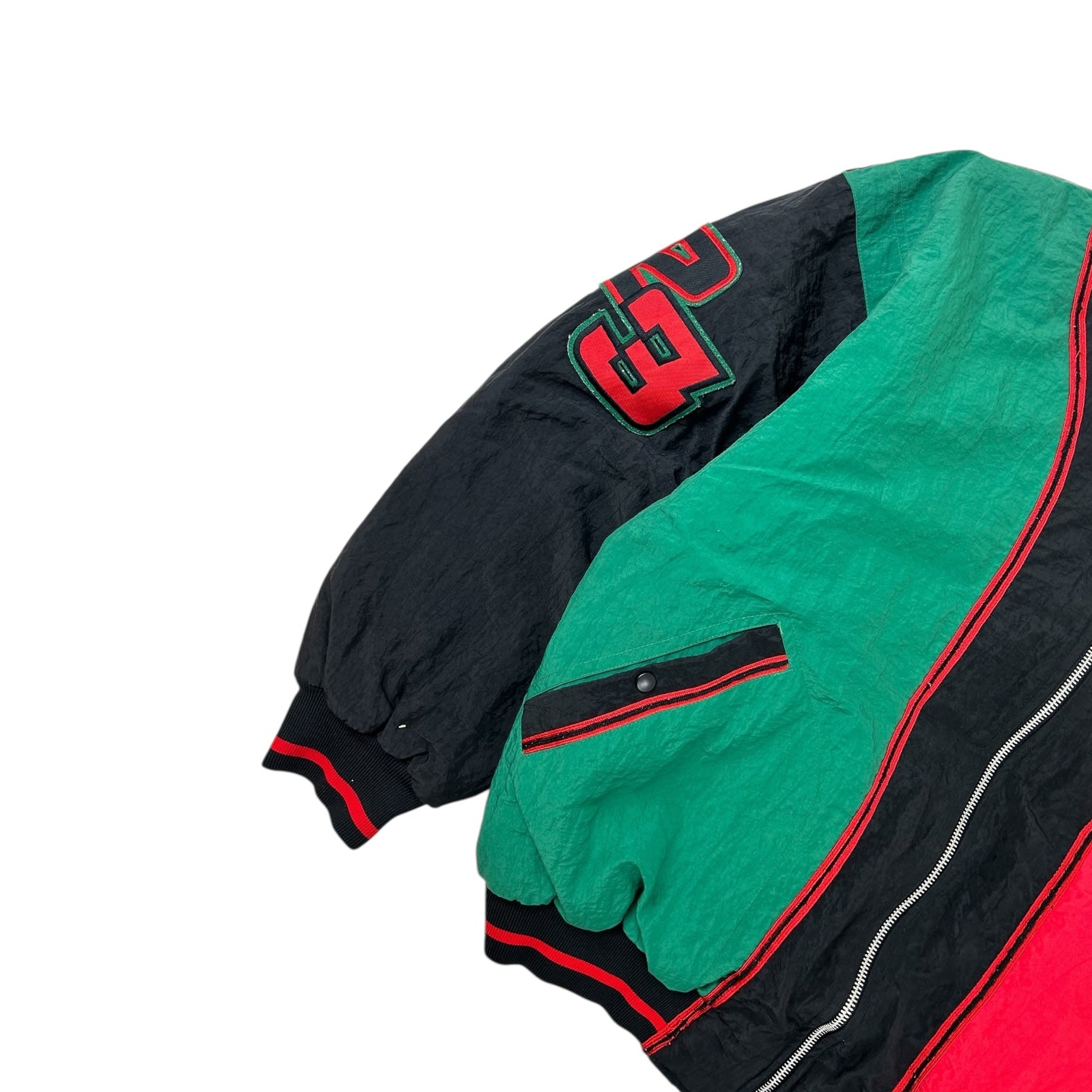 Vintage Nike x Jordan Bomber Jacket Black/Green/Red
