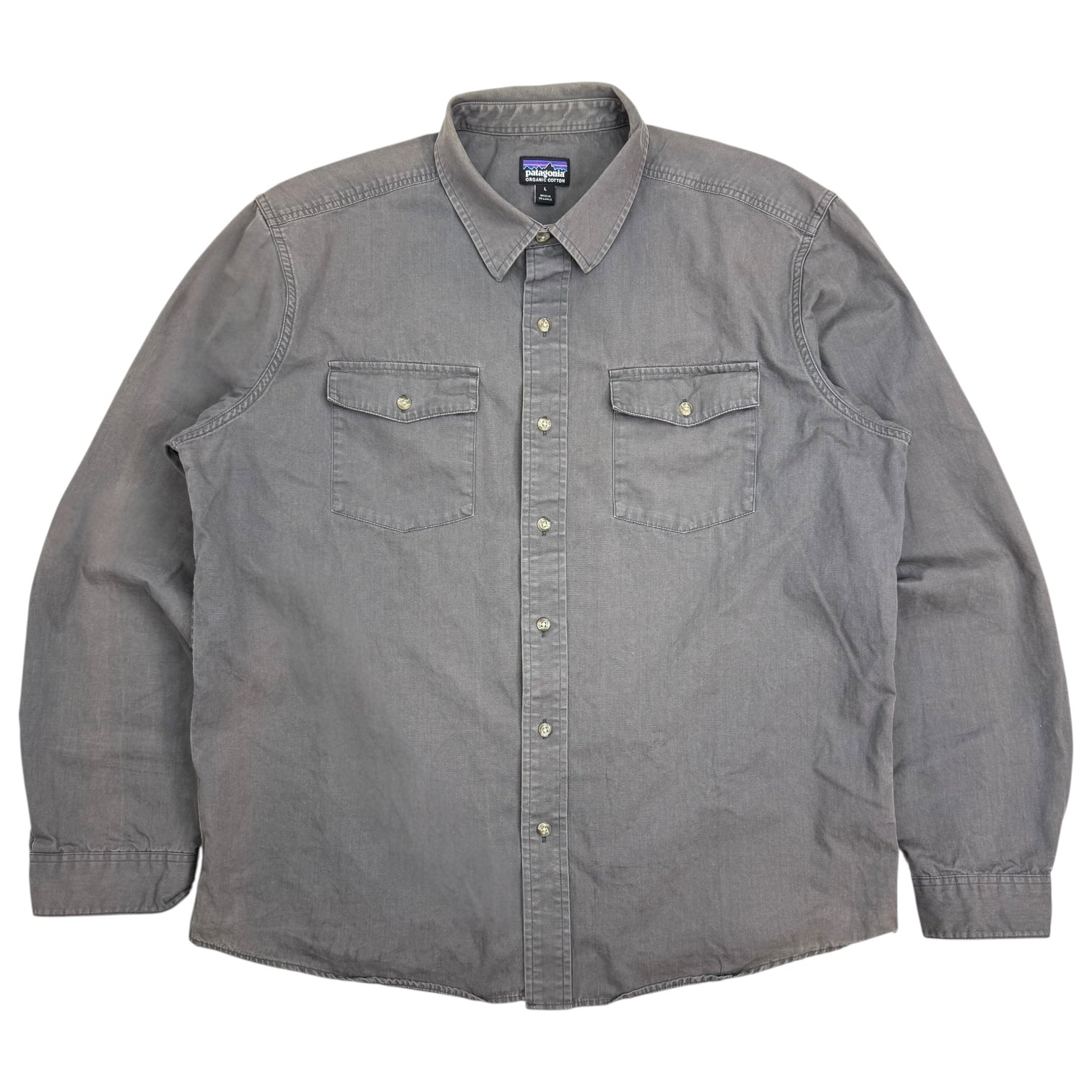 Vintage Patagonia Button Up Shirt Charcoal Grey