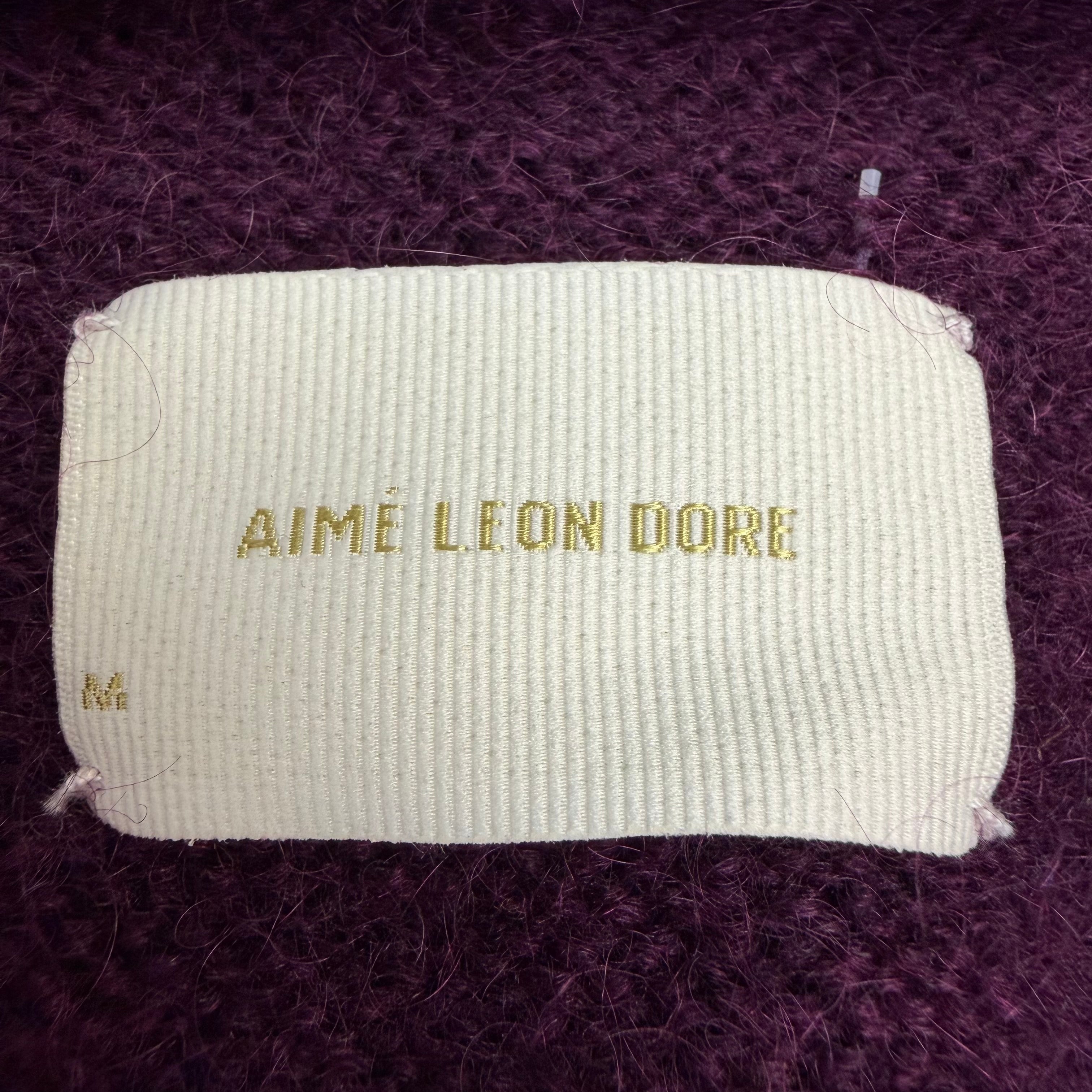 Aimé Leon Dore Mohair Cardigan Purple
