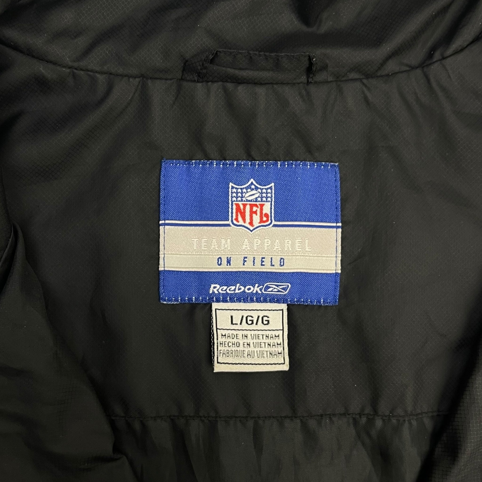 Vintage Raiders On Field Reebok Jacket Black