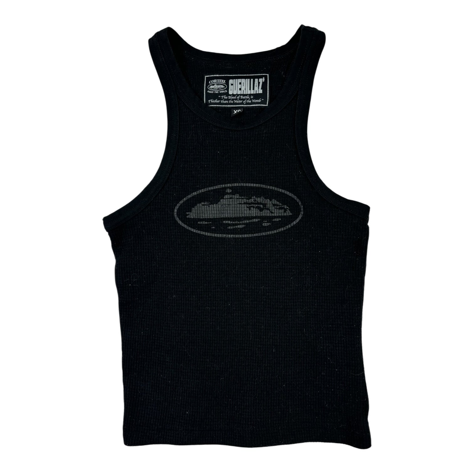 (W) Corteiz Tank Top Triple Black