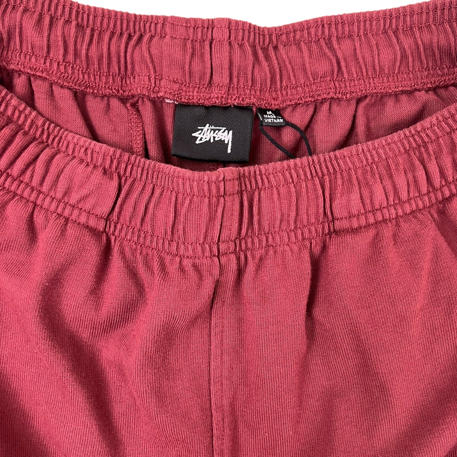 Stussy Striped Sweatshort Burgundy