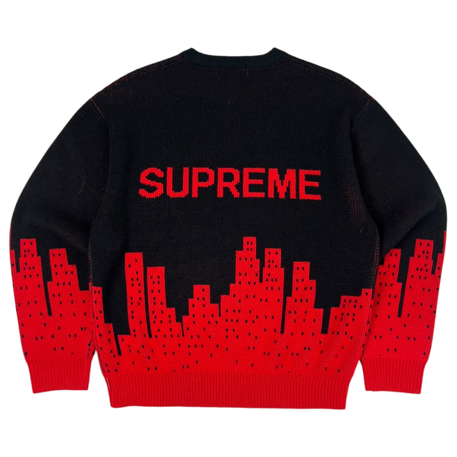 Supreme New York Knit Sweater Black/Red