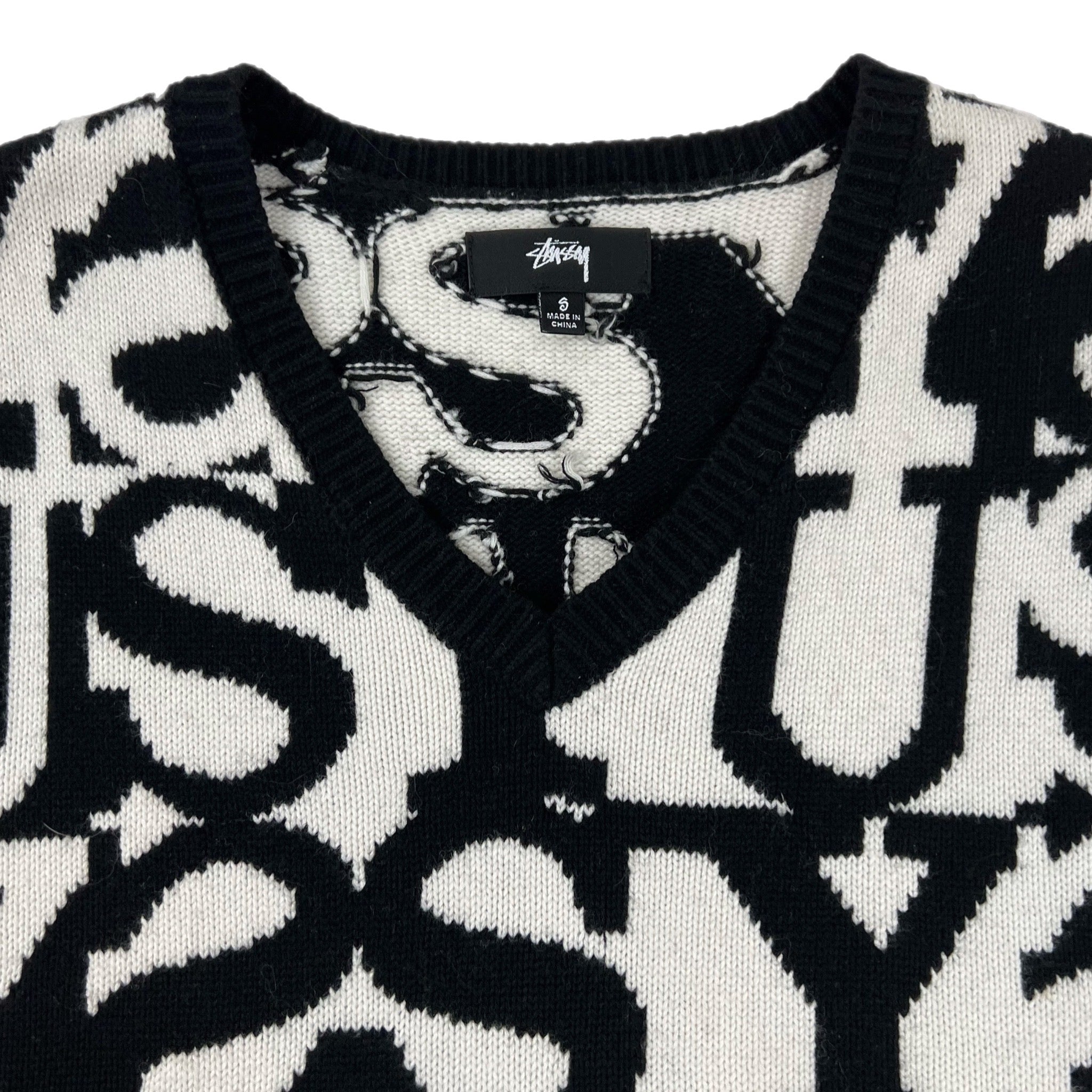 Stussy Stacked Sweater Vest Ivory