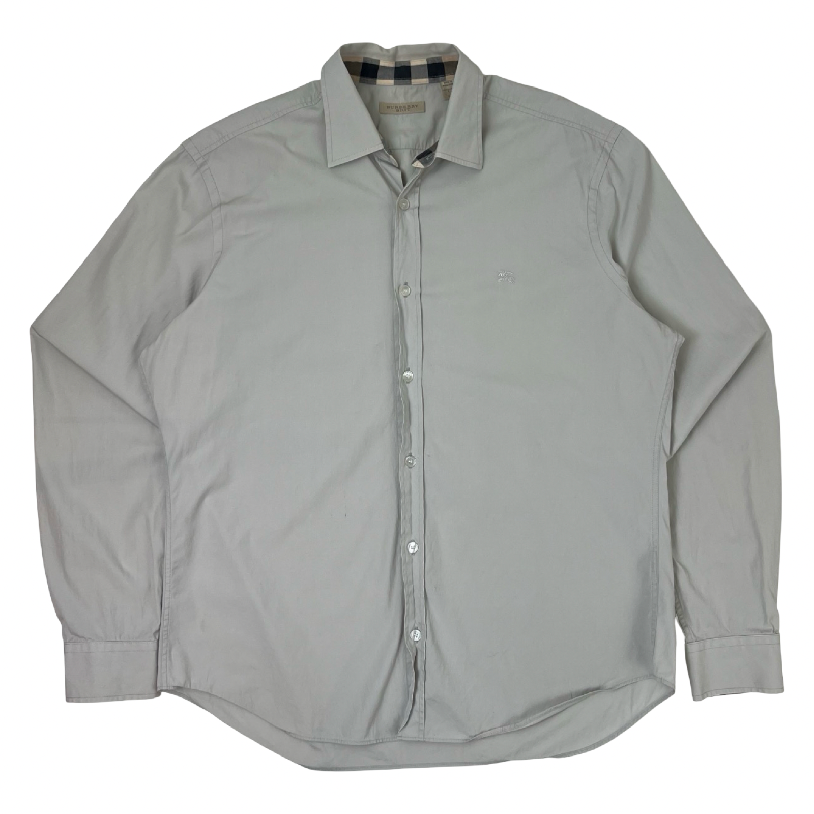 Vintage Burberry Brit Button Up Shirt Grey