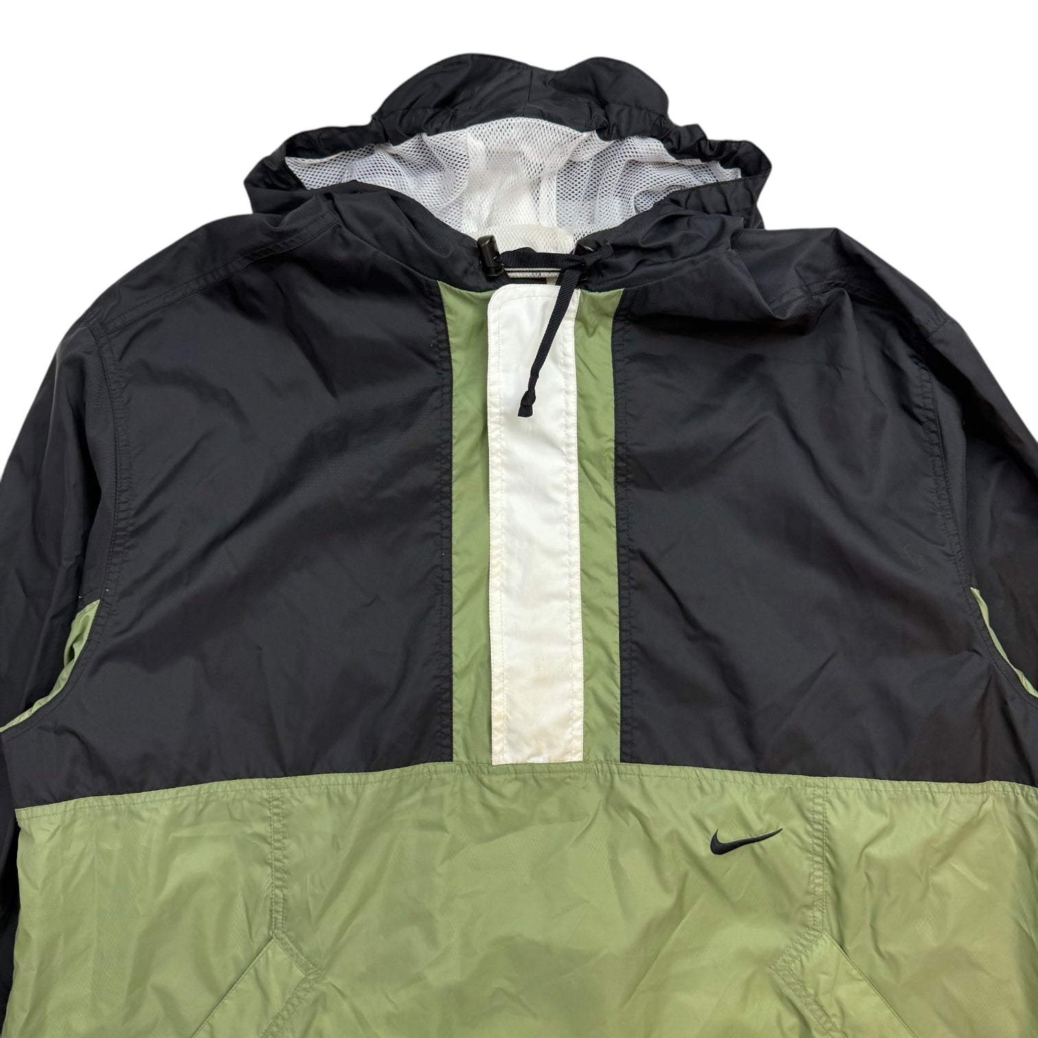 Vintage Nike Quarter Zip Windbreaker Black/Green