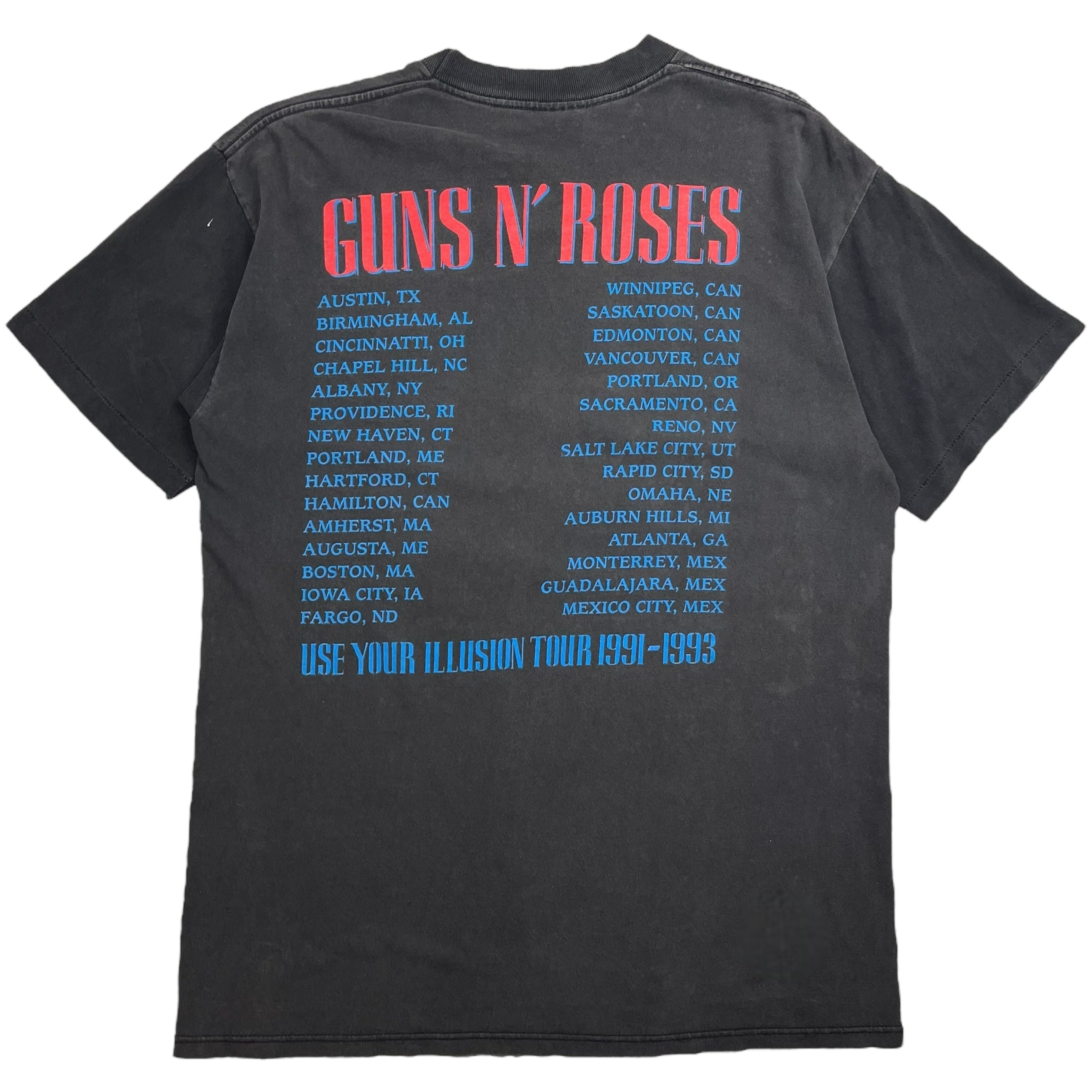 1992 Guns N, Roses Use Your Illusion Tee Black