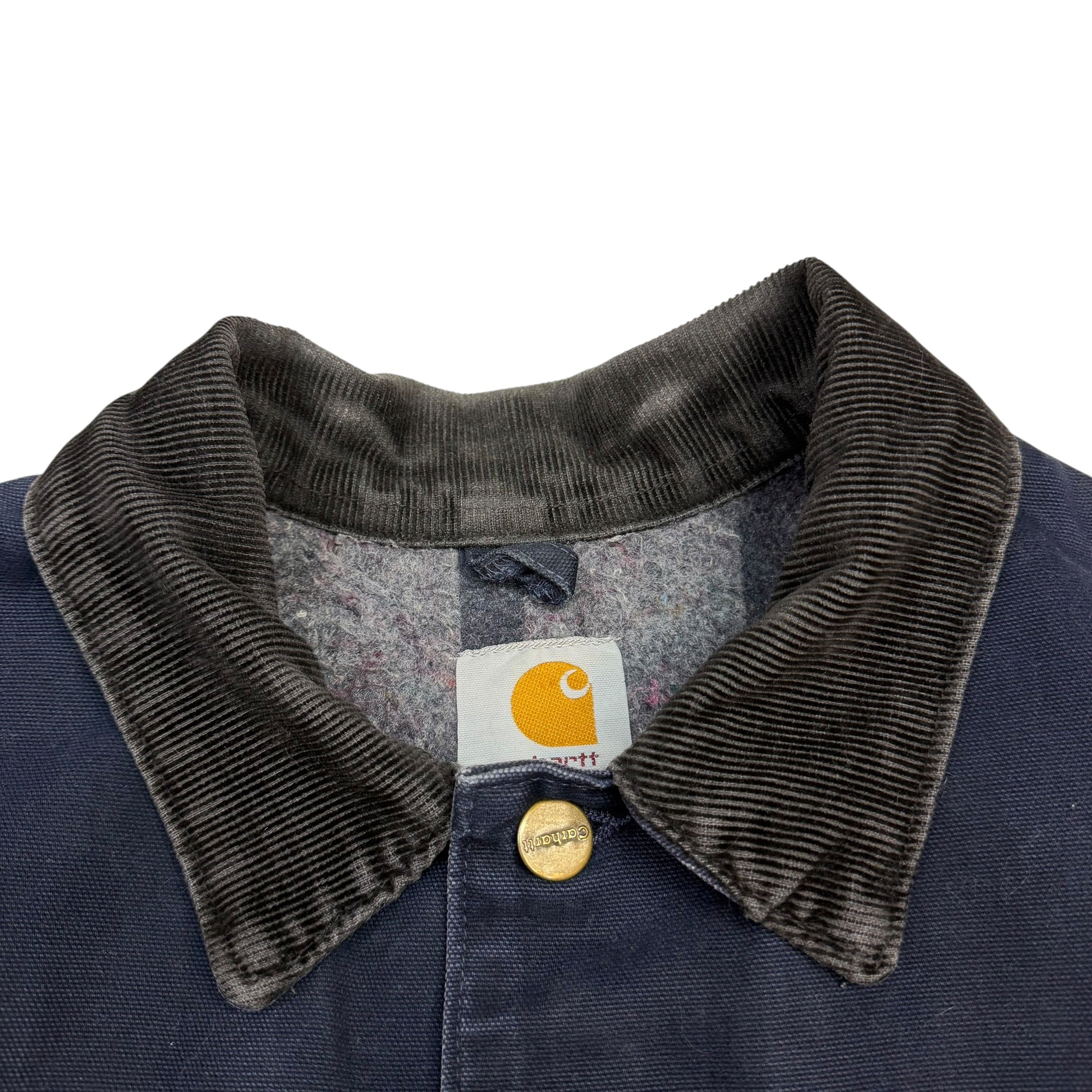 Vintage Carhartt Chore Jacket Blanket Lined Navy