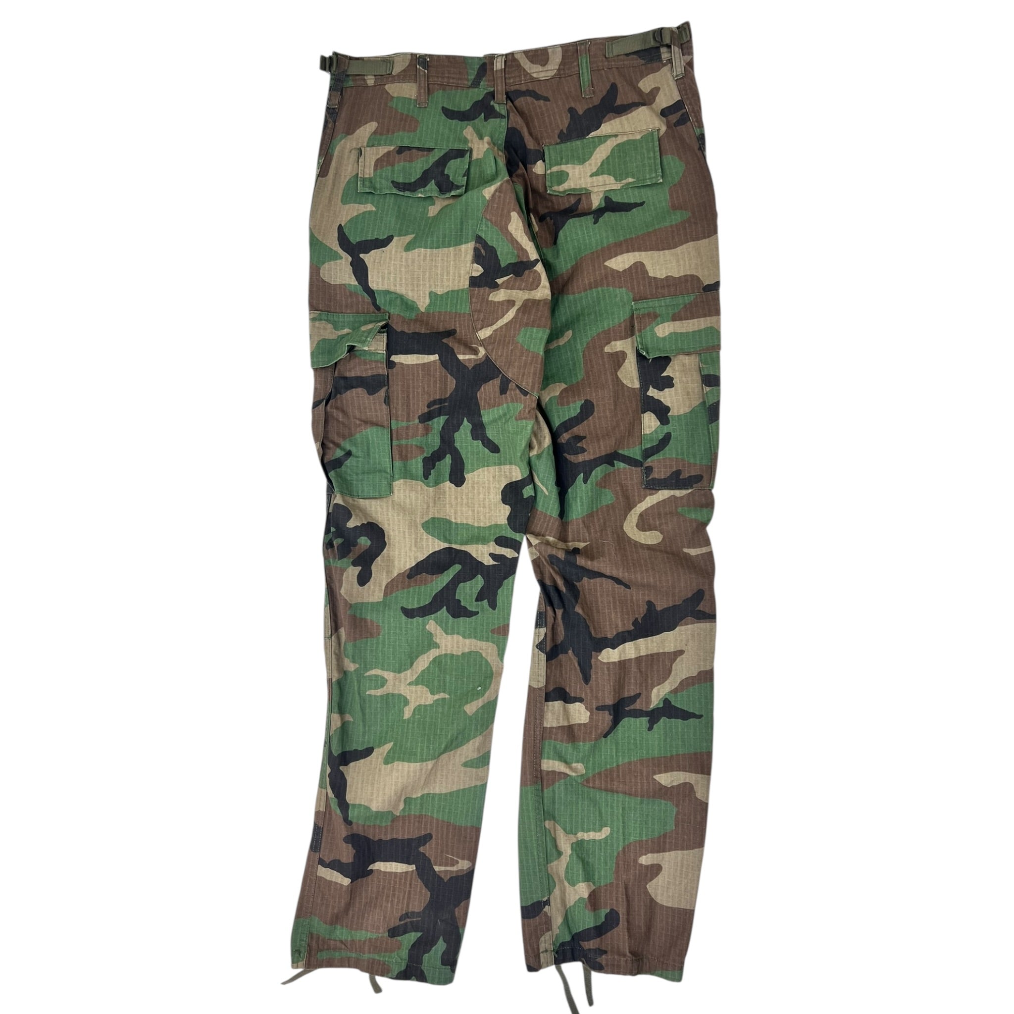 Vintage Military Style Woodland Camo Cargos