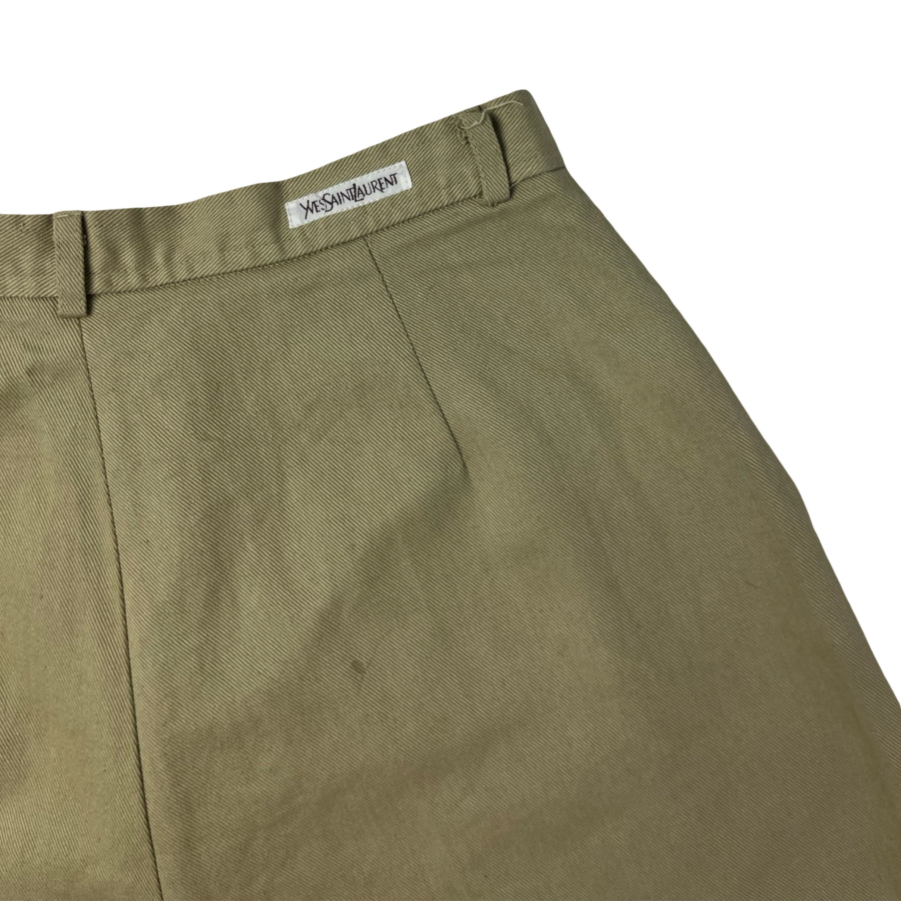 (W) Vintage YSL Sportswear Double Pleated Safari Shorts