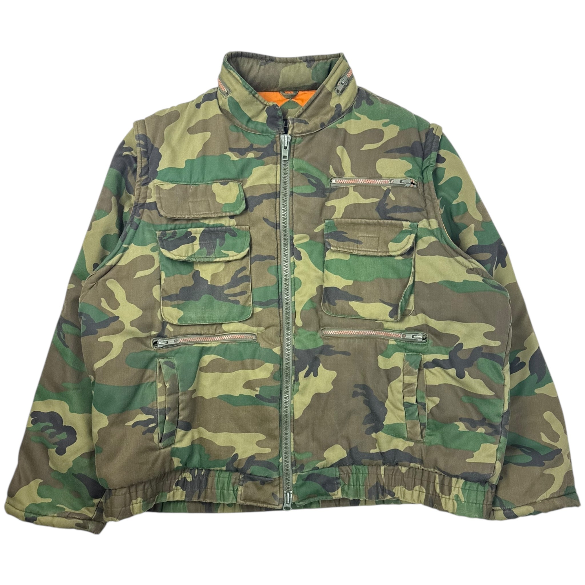 Vintage Y2K Militaire Camo Tactical Zip Jacket