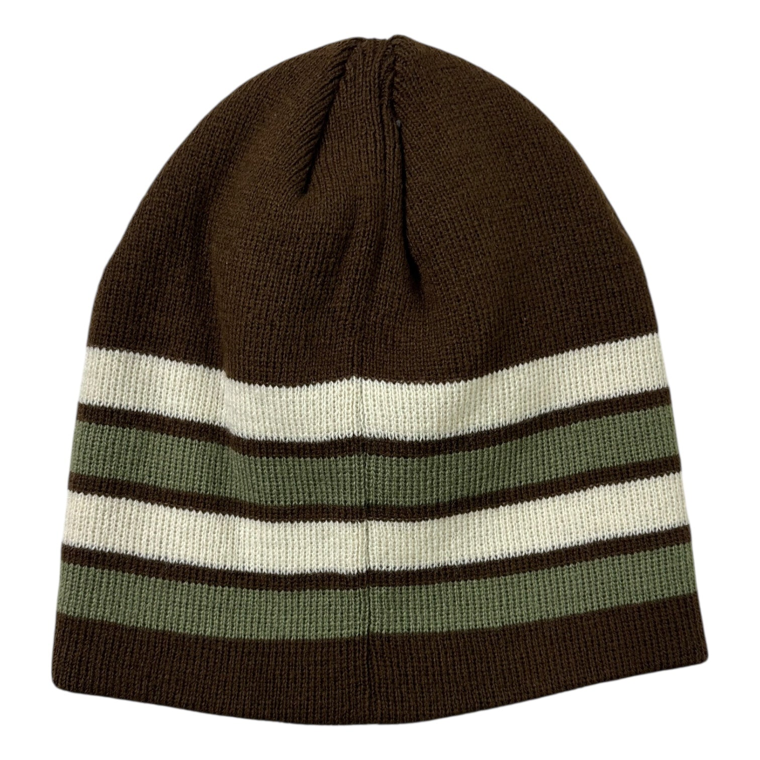 Stussy Basic Striped Skullcap Beanie Brown