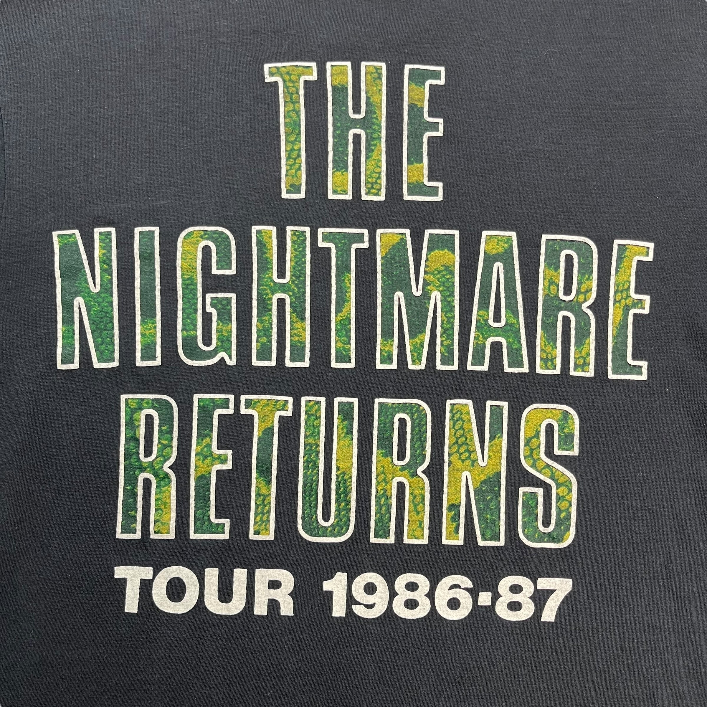 1987 Alice Cooper “The Nightmare Returns” Tour Tee Black