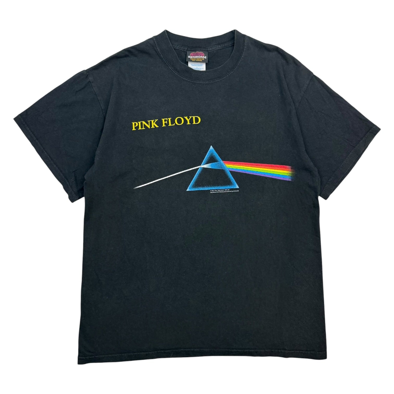 2001 Pink Floyd Dark Side Of The Moon Tee Black
