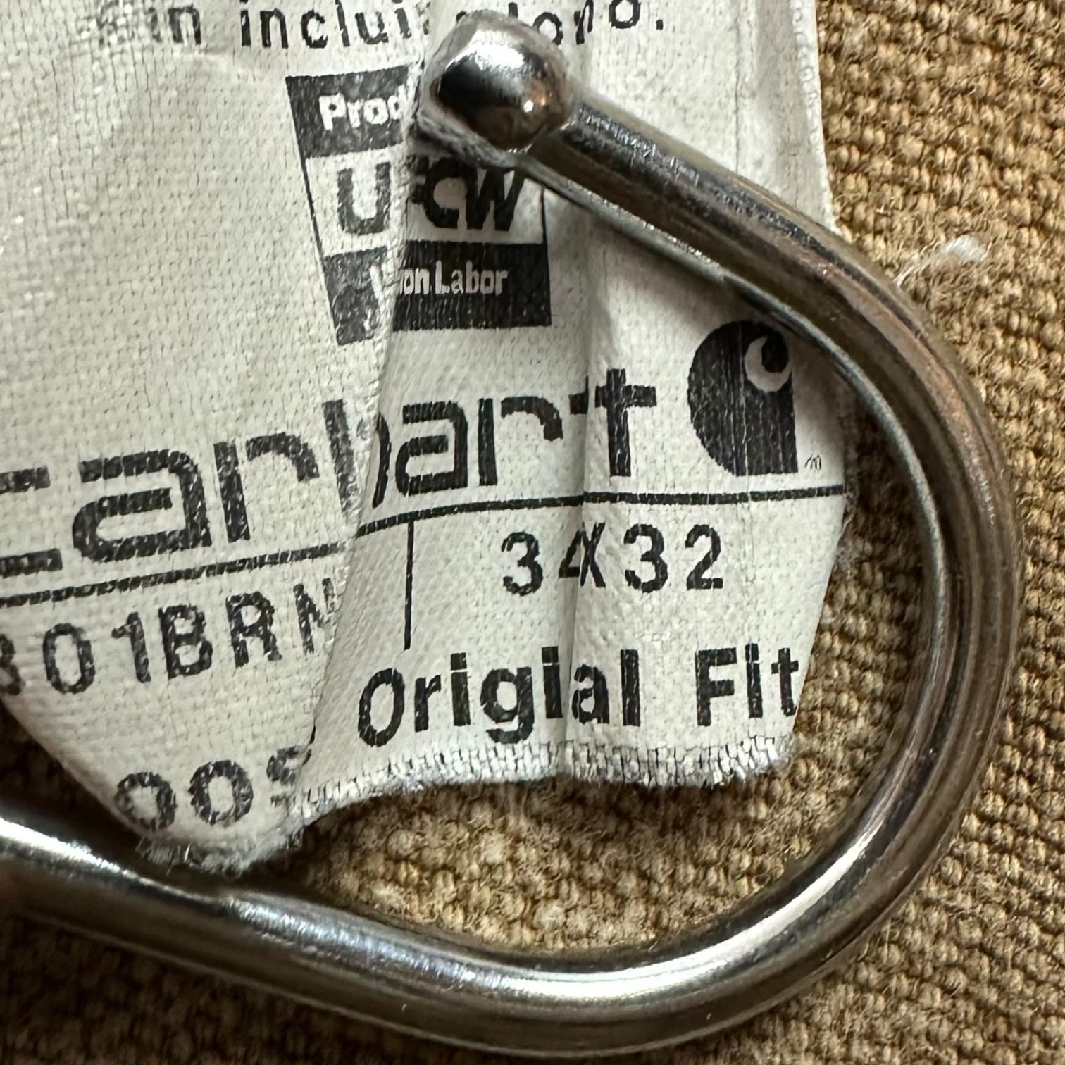 Vintage Carhartt Made In USA Double Knee Pants Faded Tan