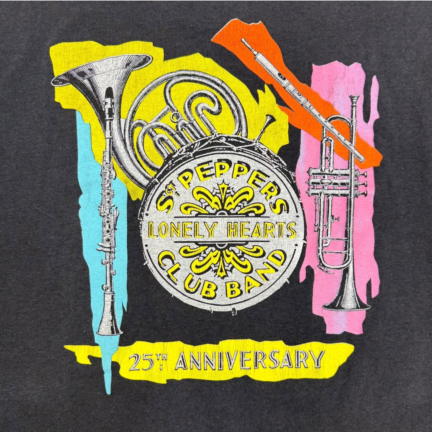 1992 The Beatles Sgt Peppers 25th Anniversary Tee Black