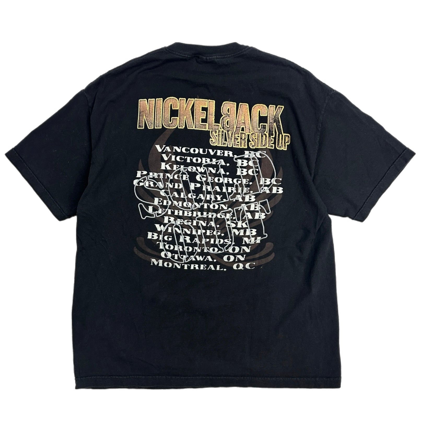 2001 Nickleback Silver Side Up Tour Tee Black