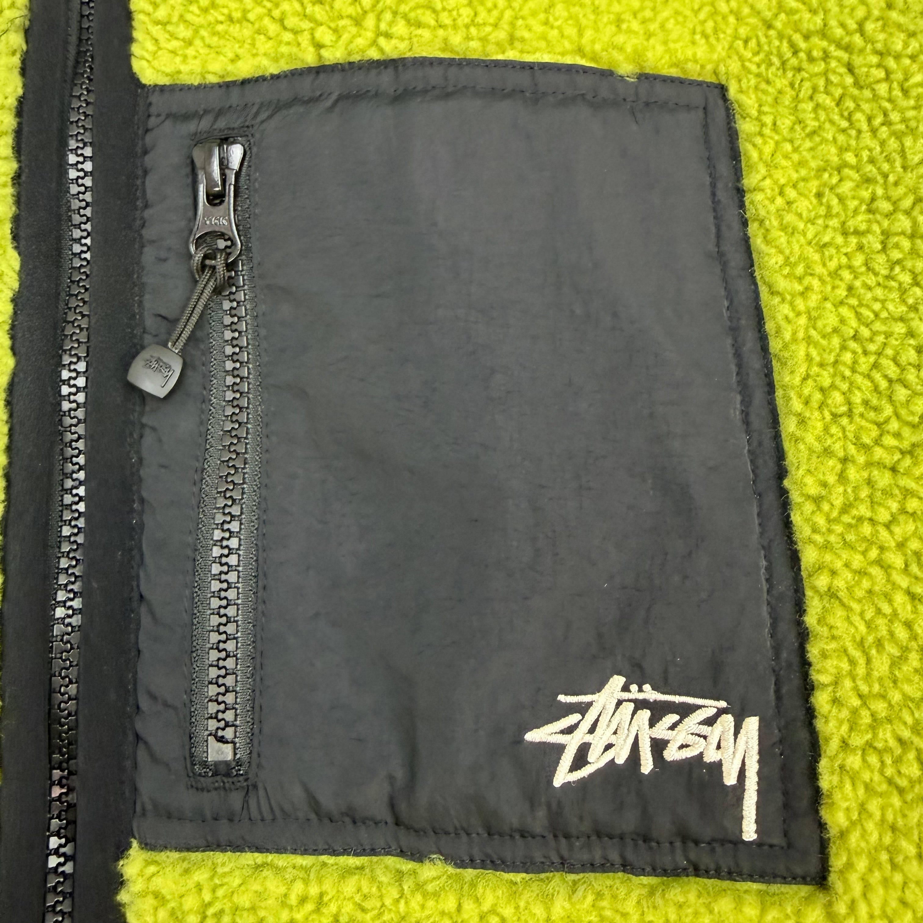 Stussy Sherpa Reversible Jacket Moss Green