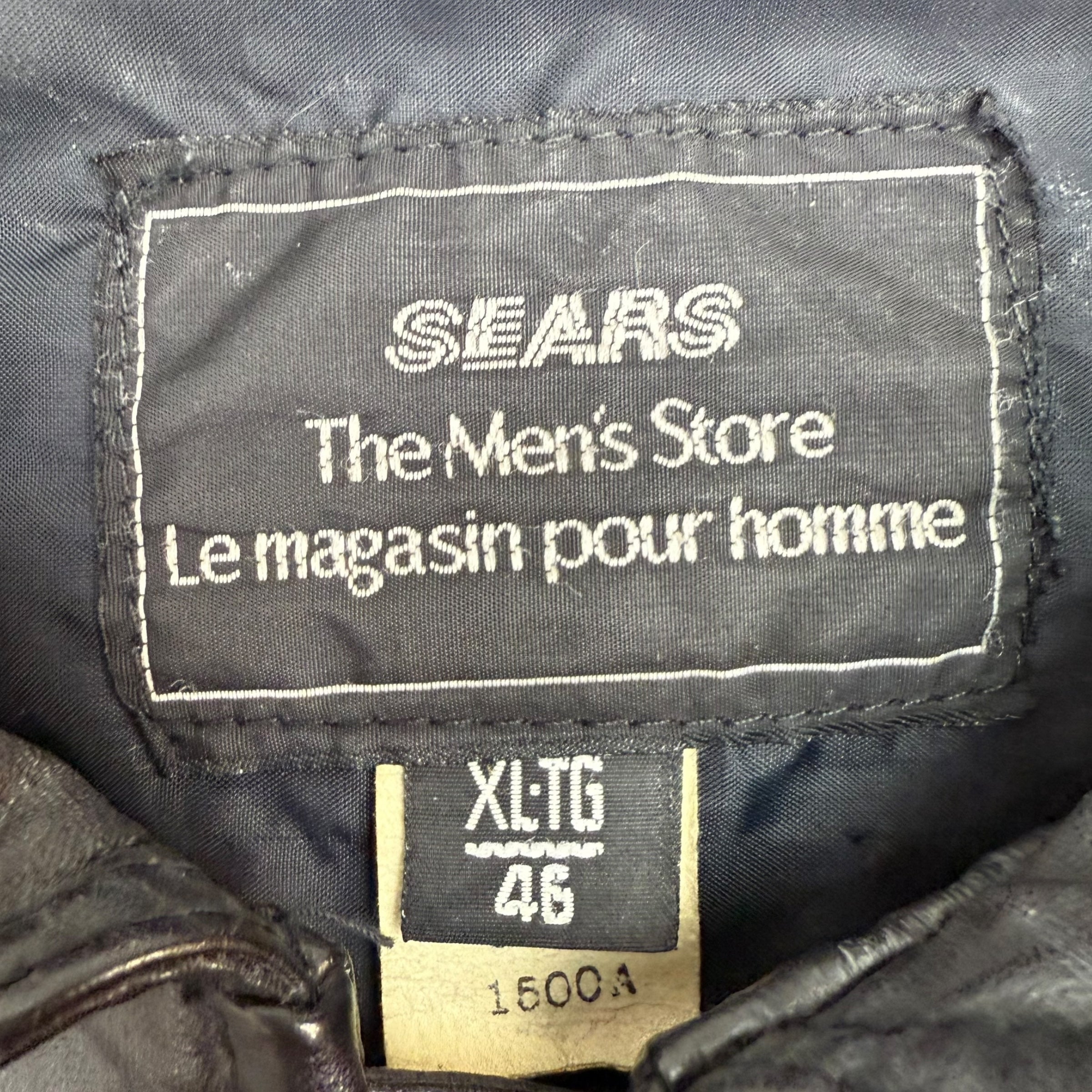 Vintage Sears Leather Jacket Black