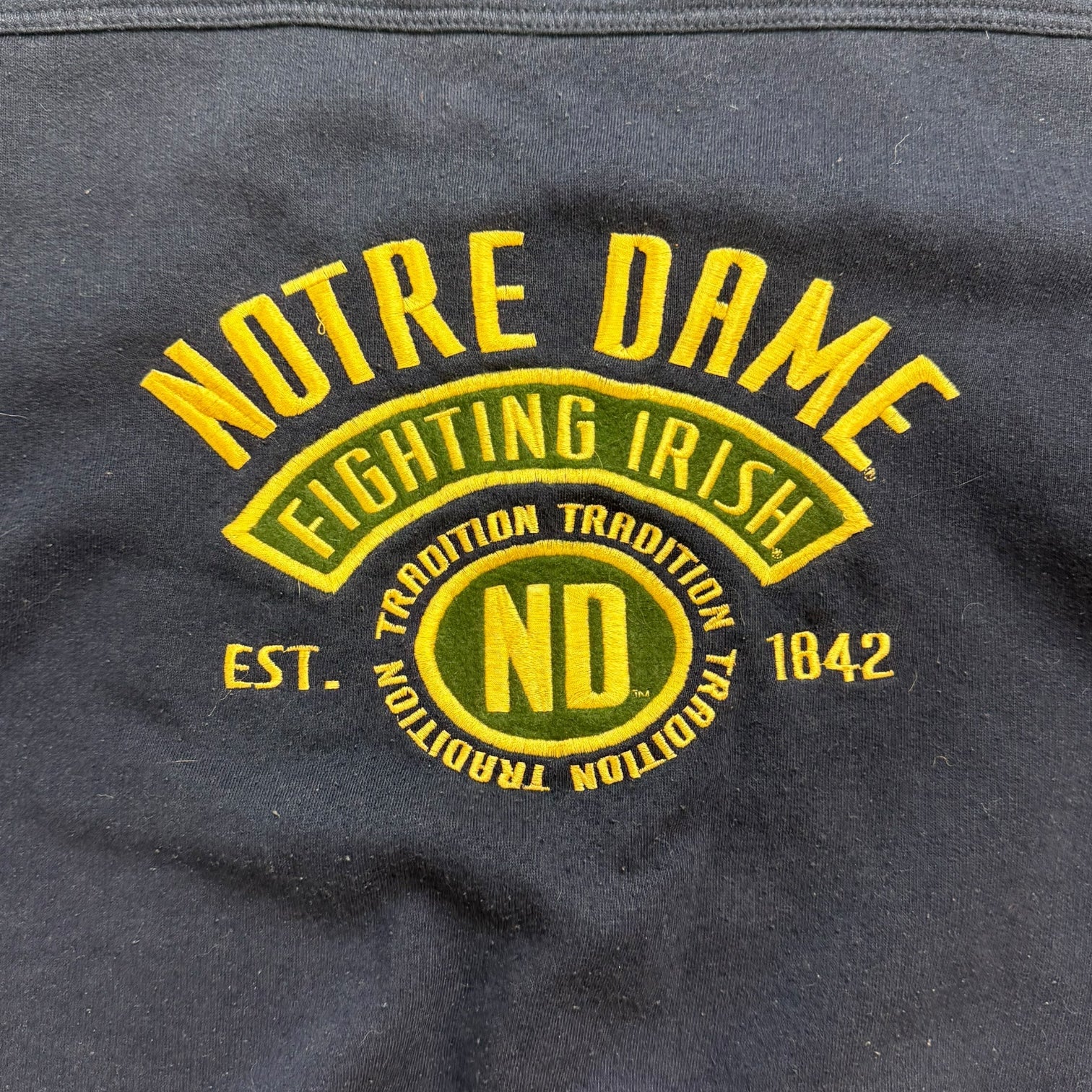 Vintage Notre Dame Fighting Irish Crewneck Navy Blue