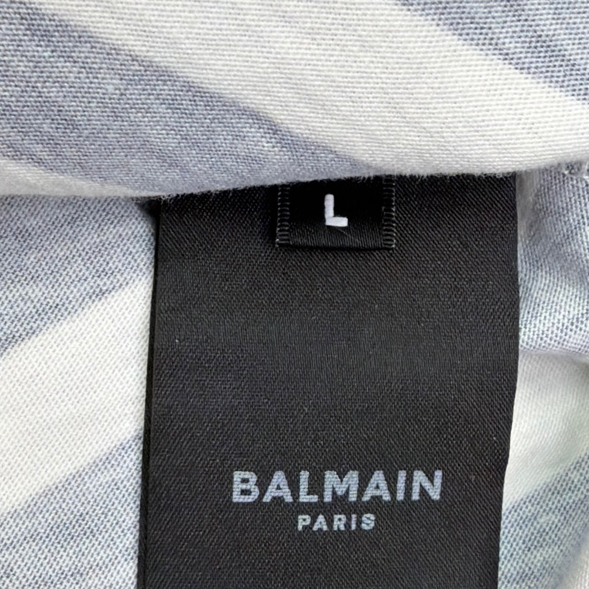 (W) Balmain Space Orbit Striped Cropped Tee Navy