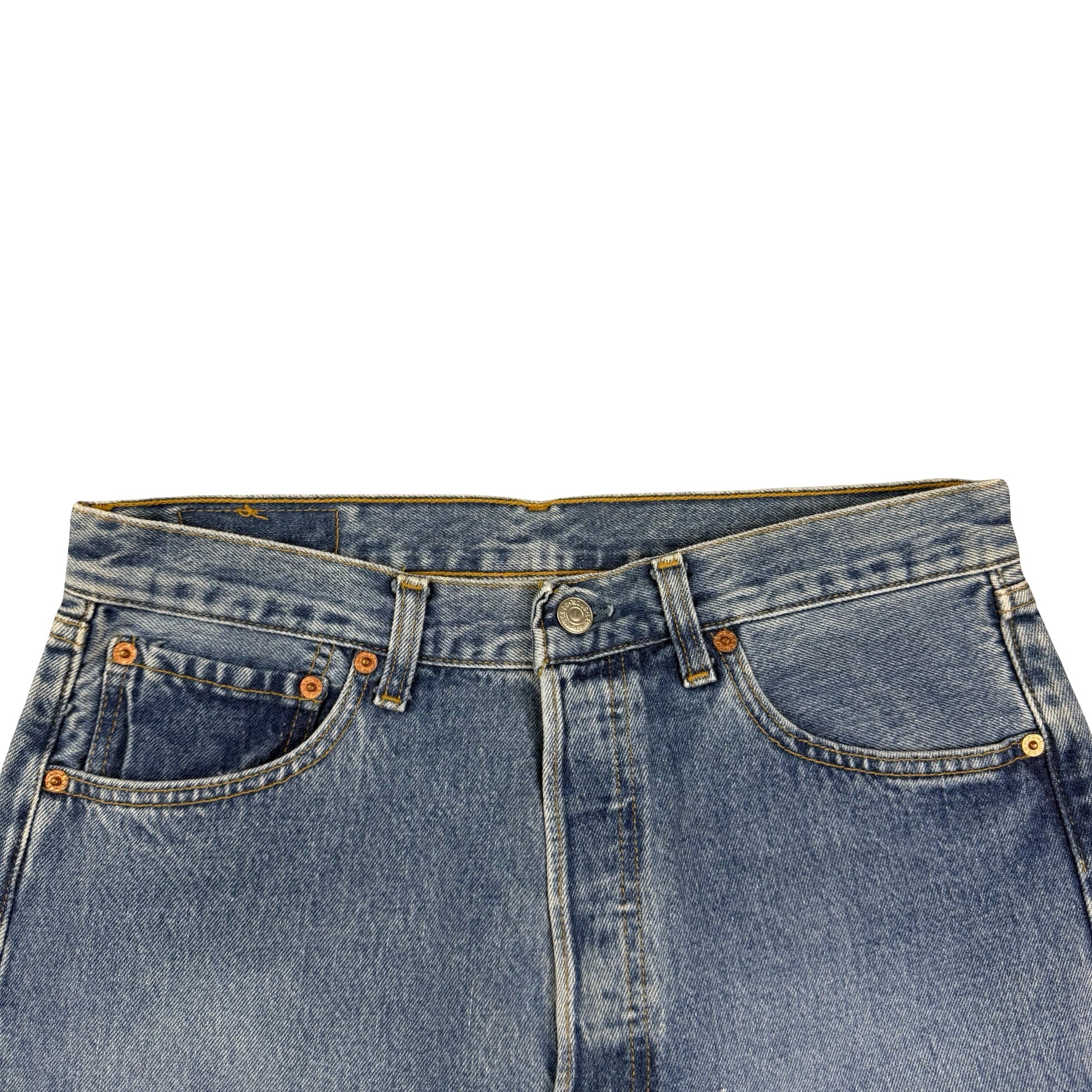 Vintage Levi’s 501 Light Wash Upside Down Tab Denim Jeans Blue