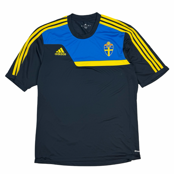 2013-14 Adidas Sweden Training Shirt Blue/Yellow