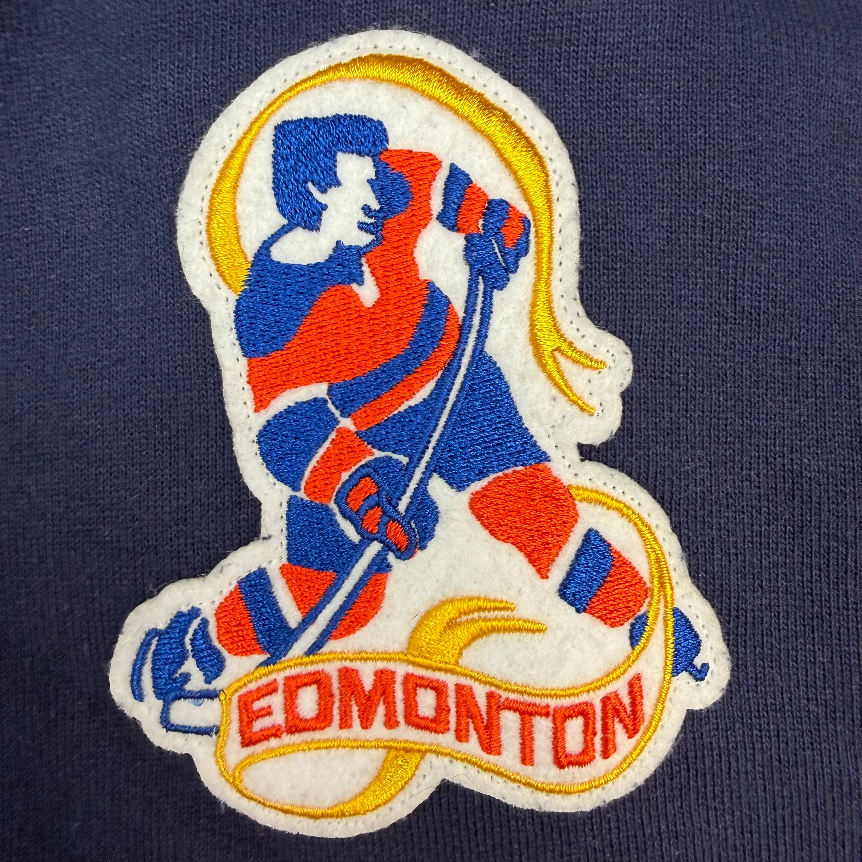 OVO X NHL Edmonton Oilers Stripe Hoodie Navy