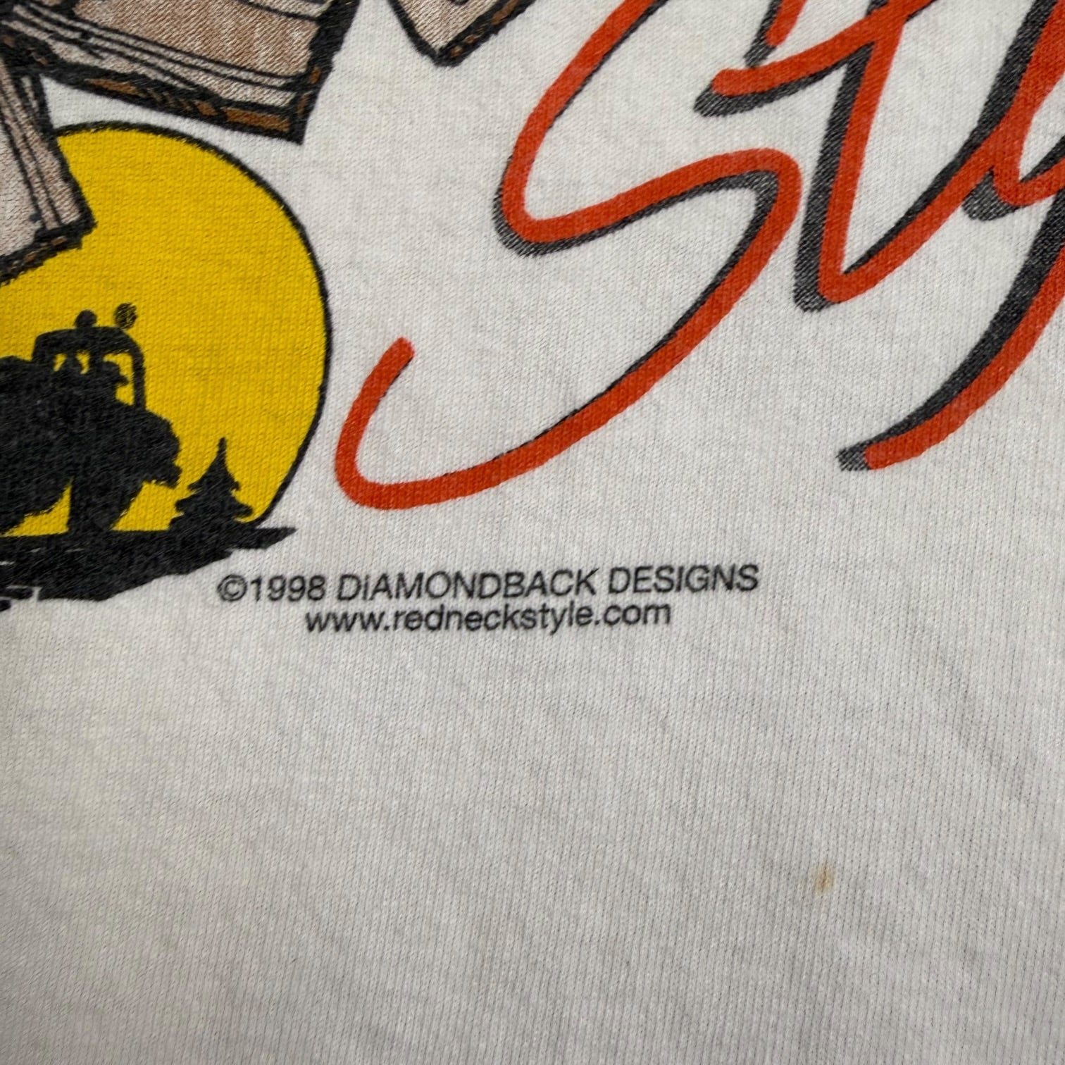 Vintage Sign Language Redneck Style Tee White