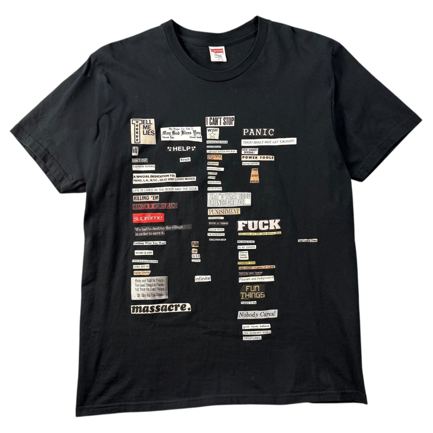 Supreme Cutouts Tee Black