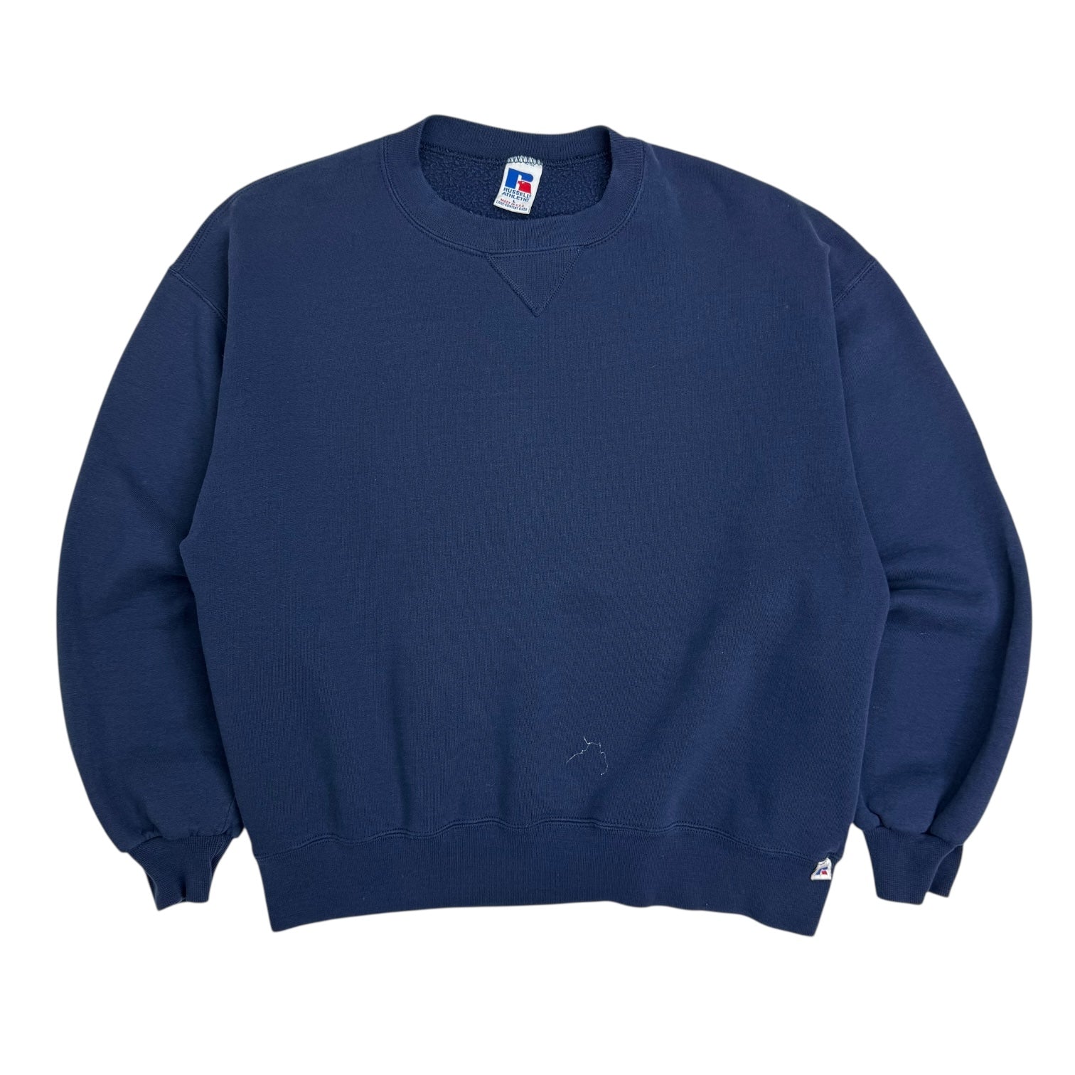 Vintage Russell Athletic Blank Crewneck Navy Blue