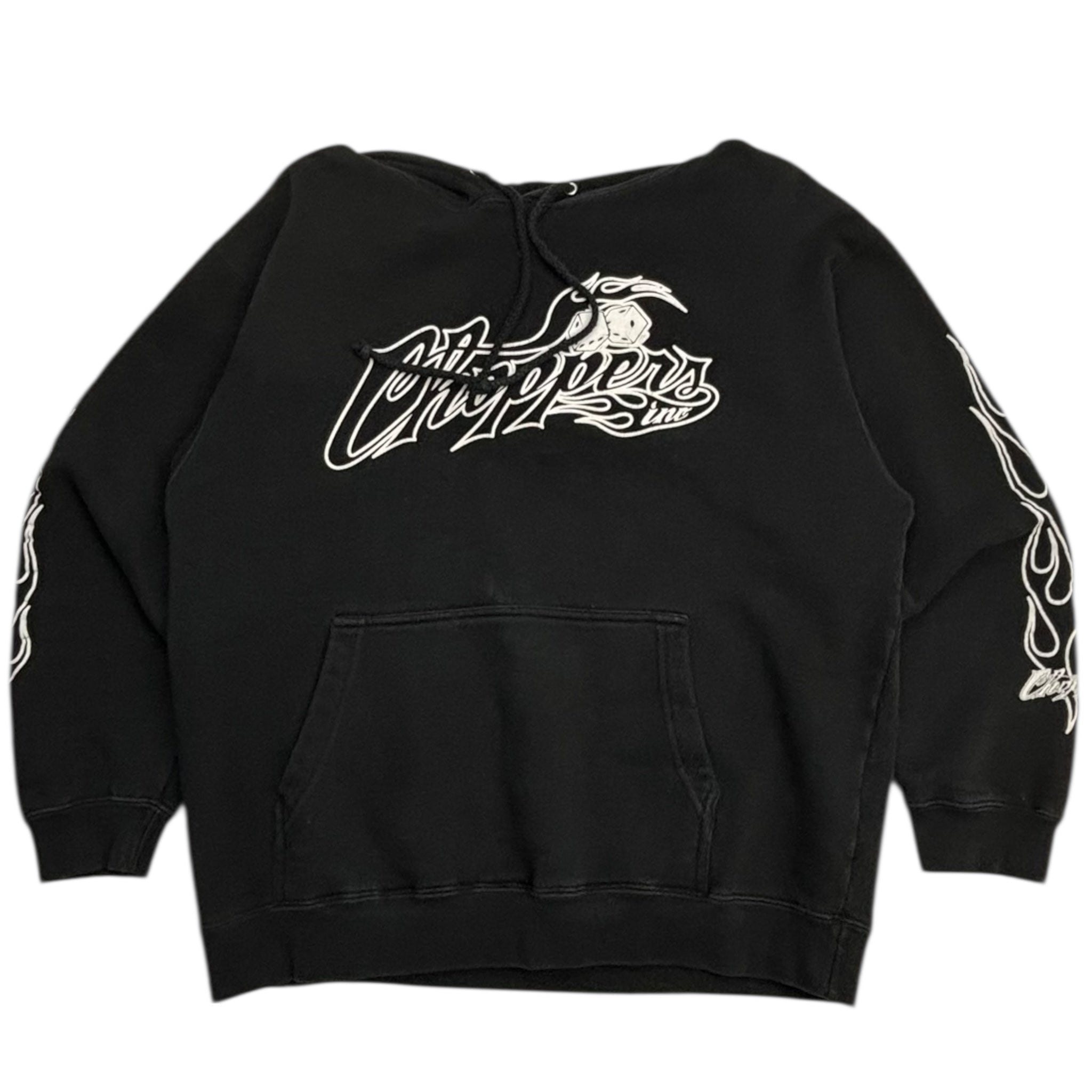 Vintage Y2K Choppers Inc Flame Sleeve Hoodie